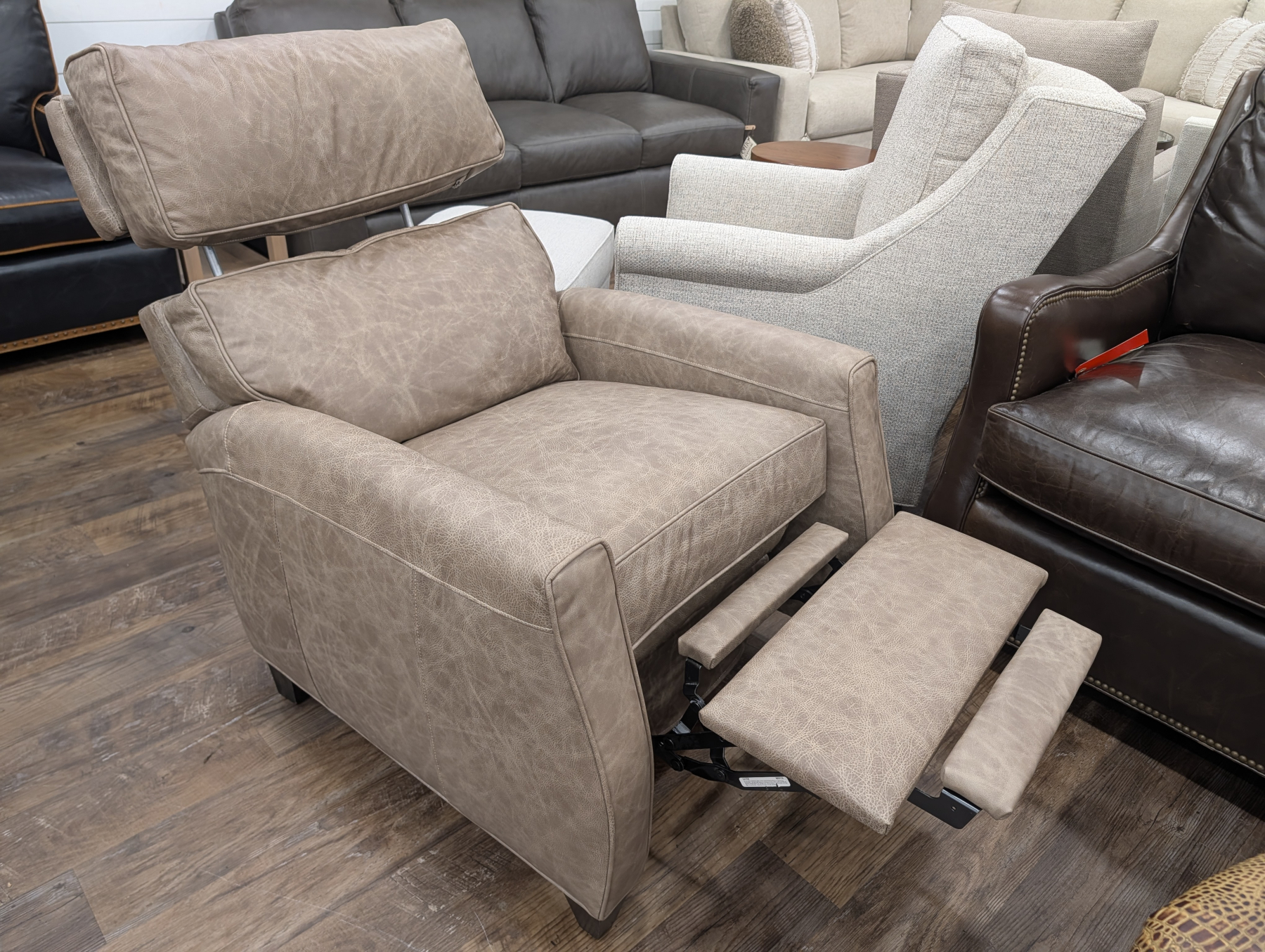 Alex Recliner with Pop-Up Headrest by Stacey Rogers in Big Horn Leather