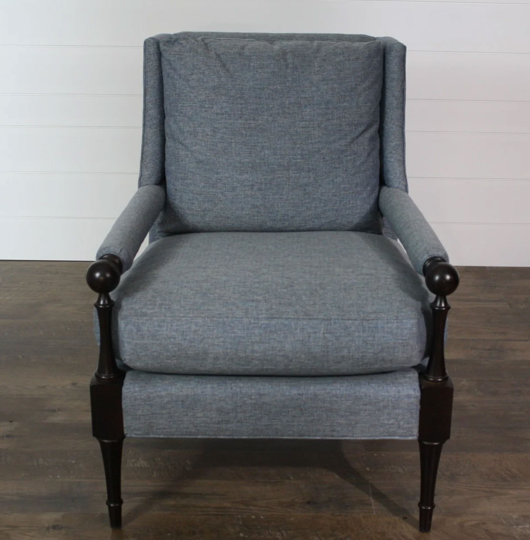 CR Laine Brinkley Chair in Thrill Navy Fabric