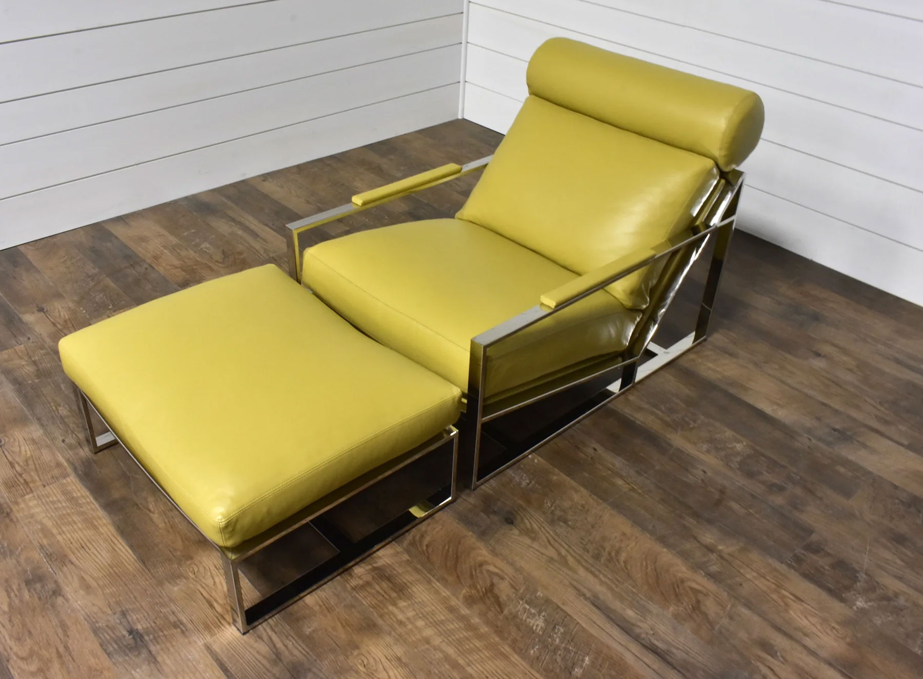 1275-103 Crusin Lounge Chair & Ottoman by Thayer Coggin in Valmount Sand Leather