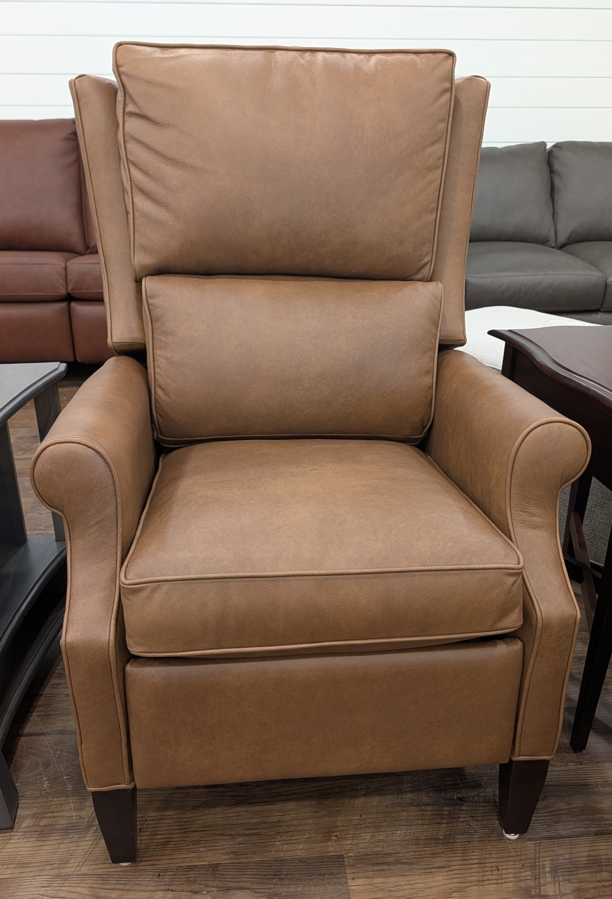 Delaney Recliner by Stacey Rogers in Inferno Tigers Eye Leather