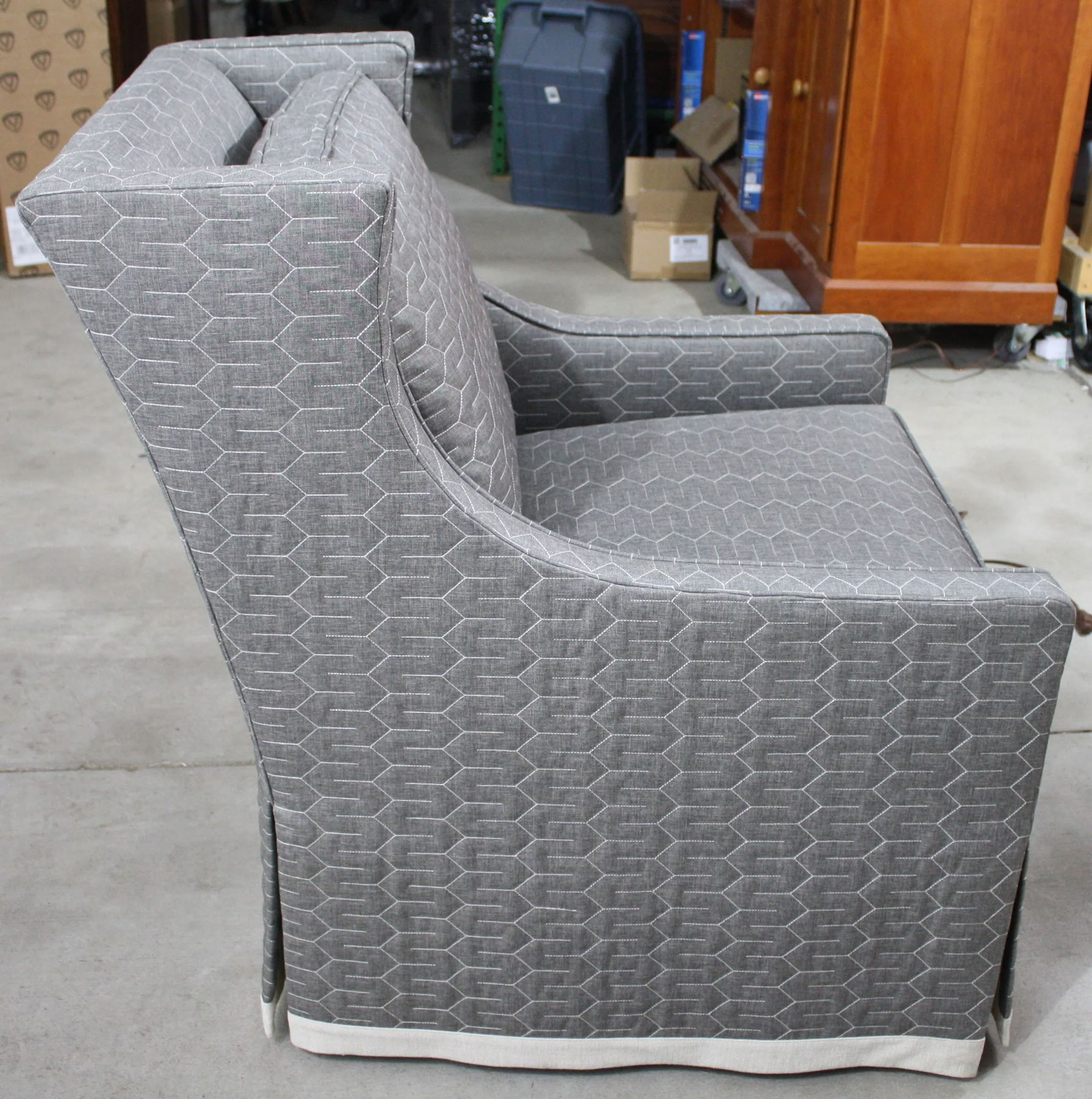 Wesley Hall 661 Devon Chair in Simone Charcoal Fabric