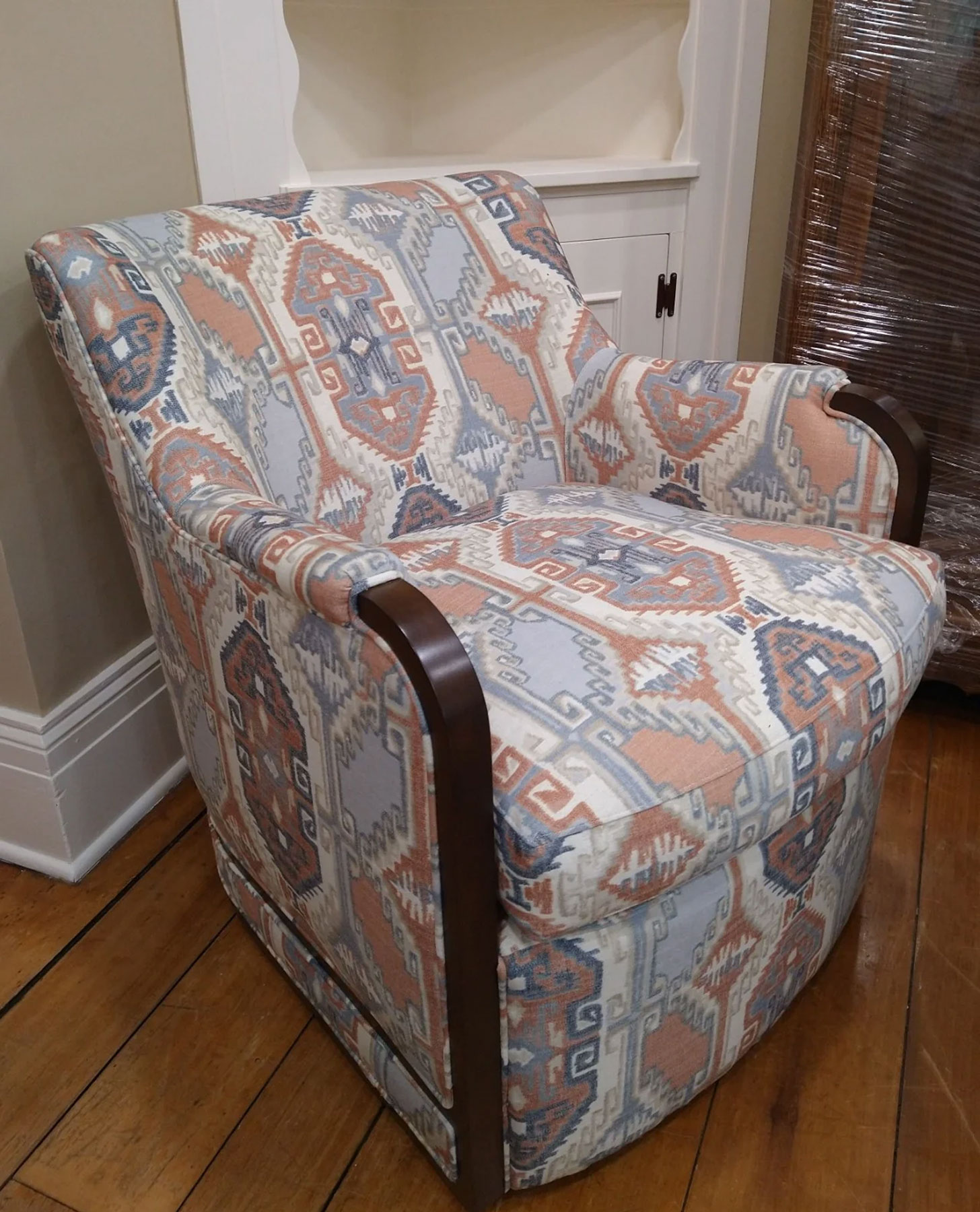 Wesley Hall P548 Dulcet Swivel Chair in Pueblo Clay Fabric