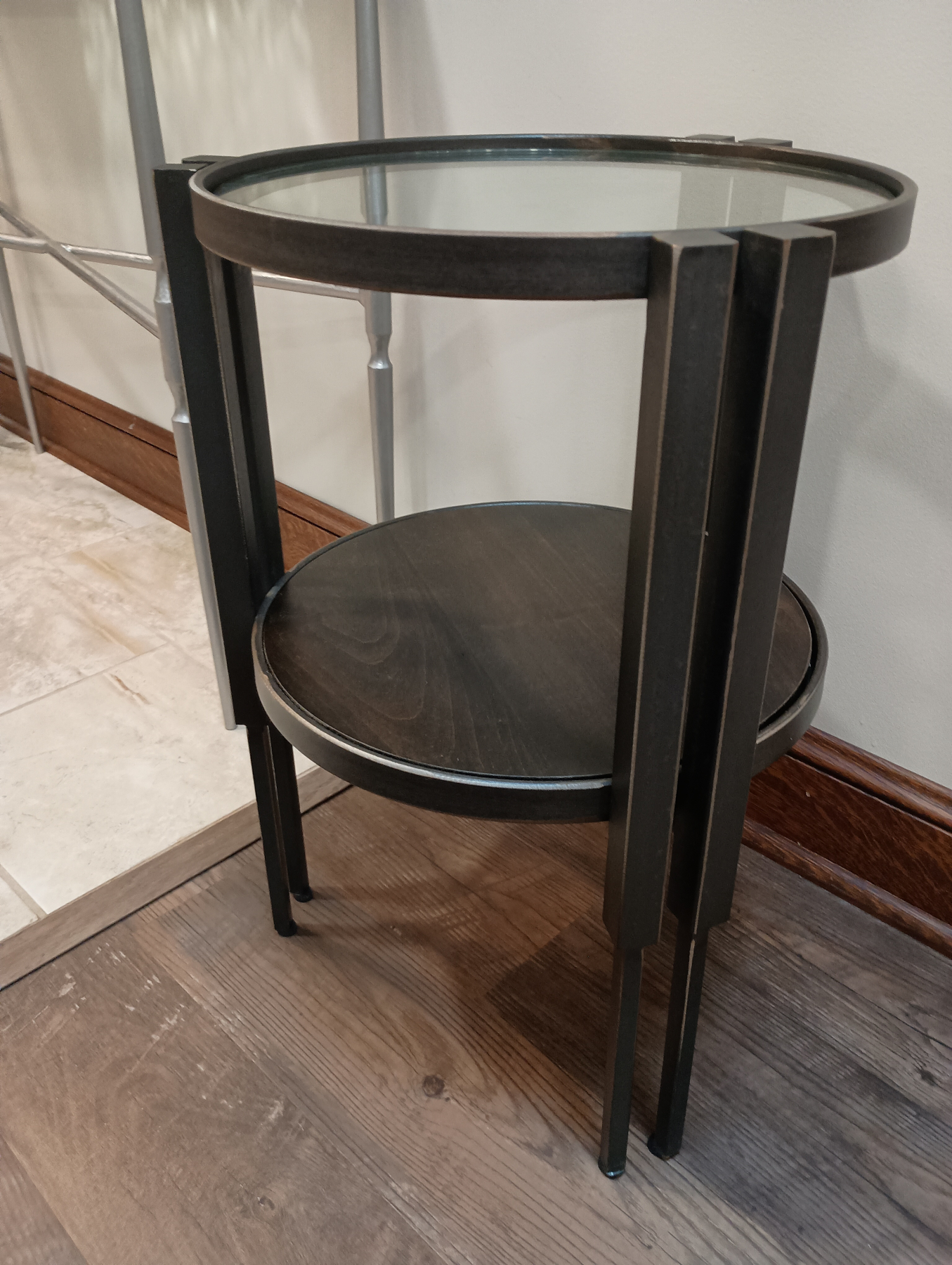 Crawford Drink Table by Charleston Forge with Glass Top
