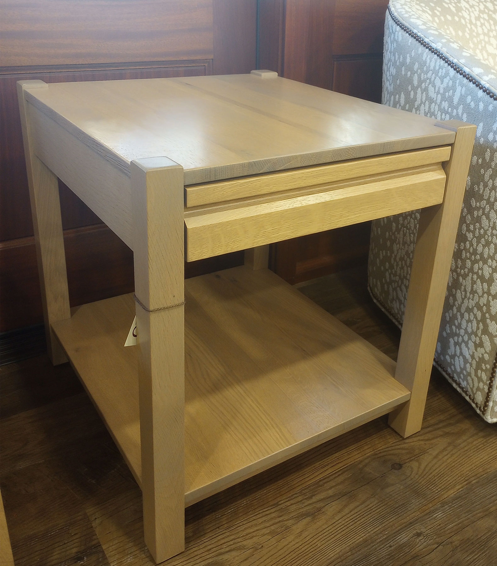 Fresno II End Table in Rustic Quartersawn White Oak