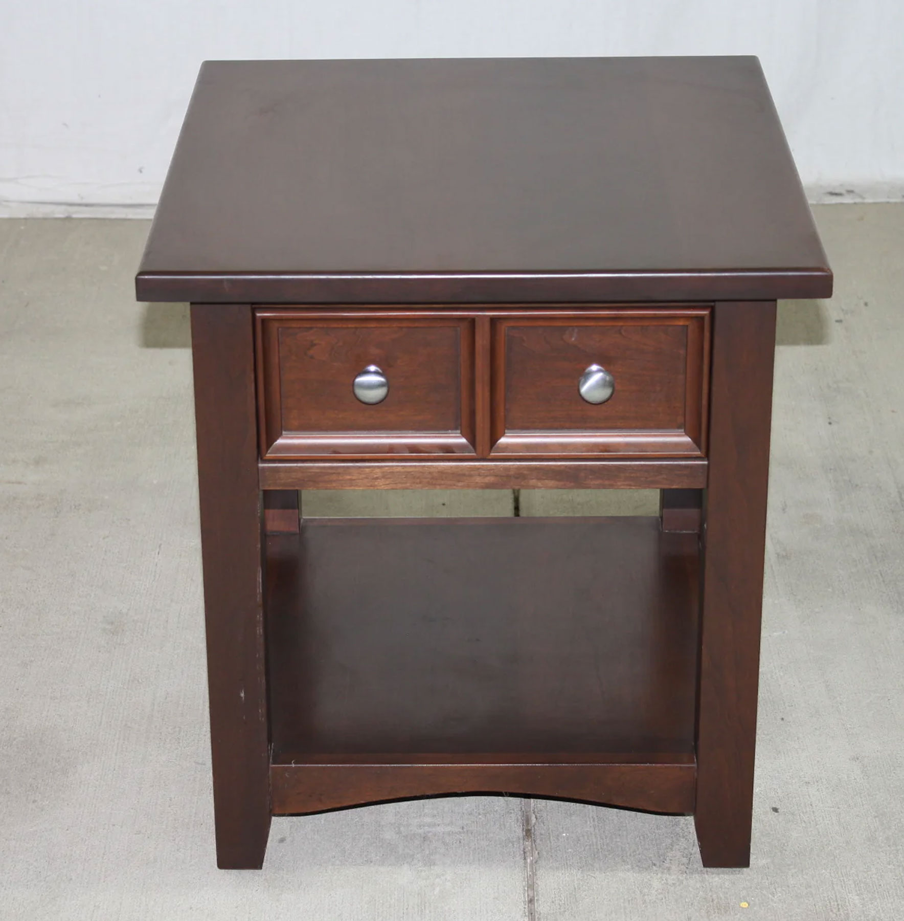 Garnet Hill End Table with Drawers in Cherry