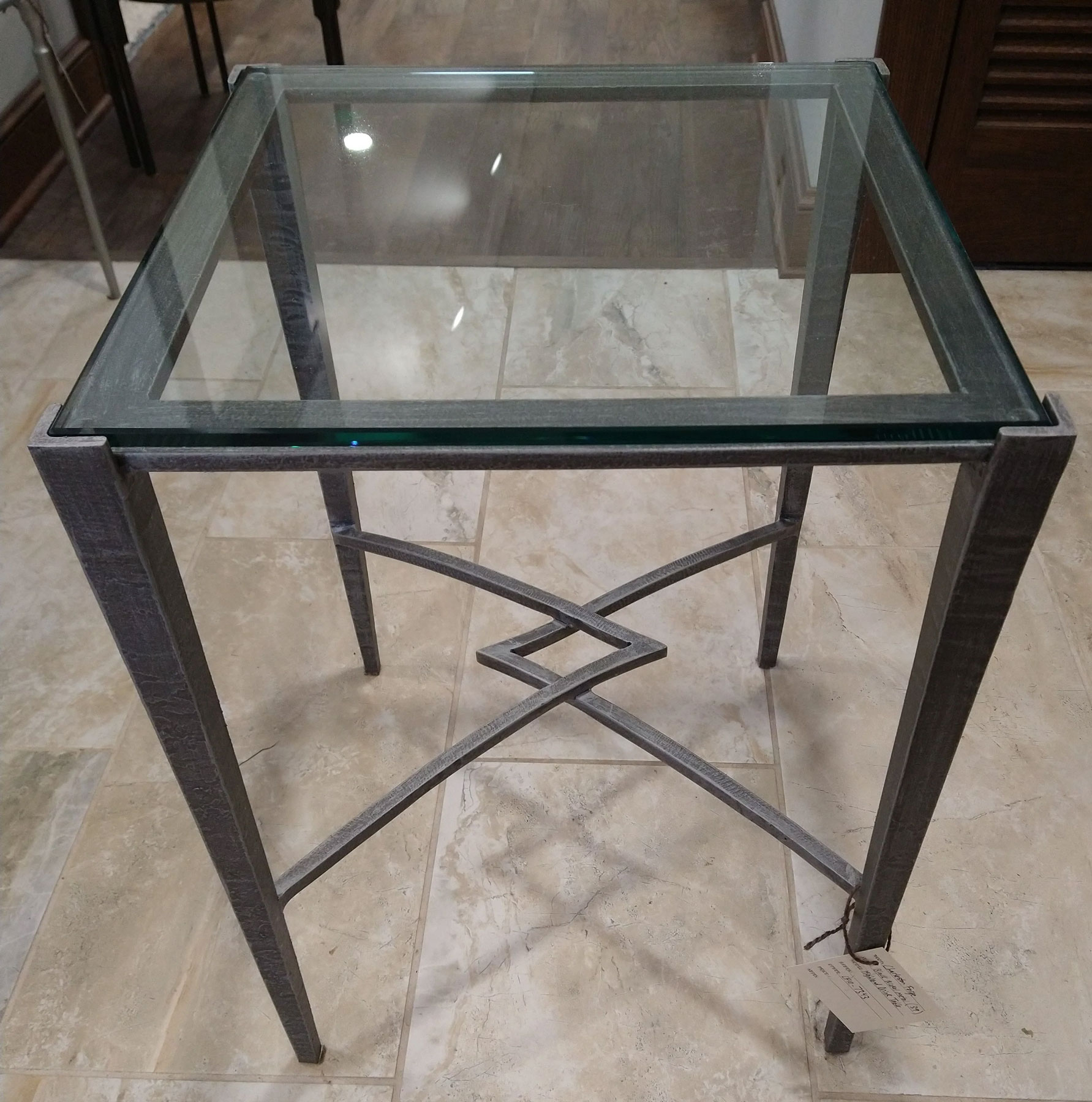 Charleston Forge Highland Drink Table with Glass Top