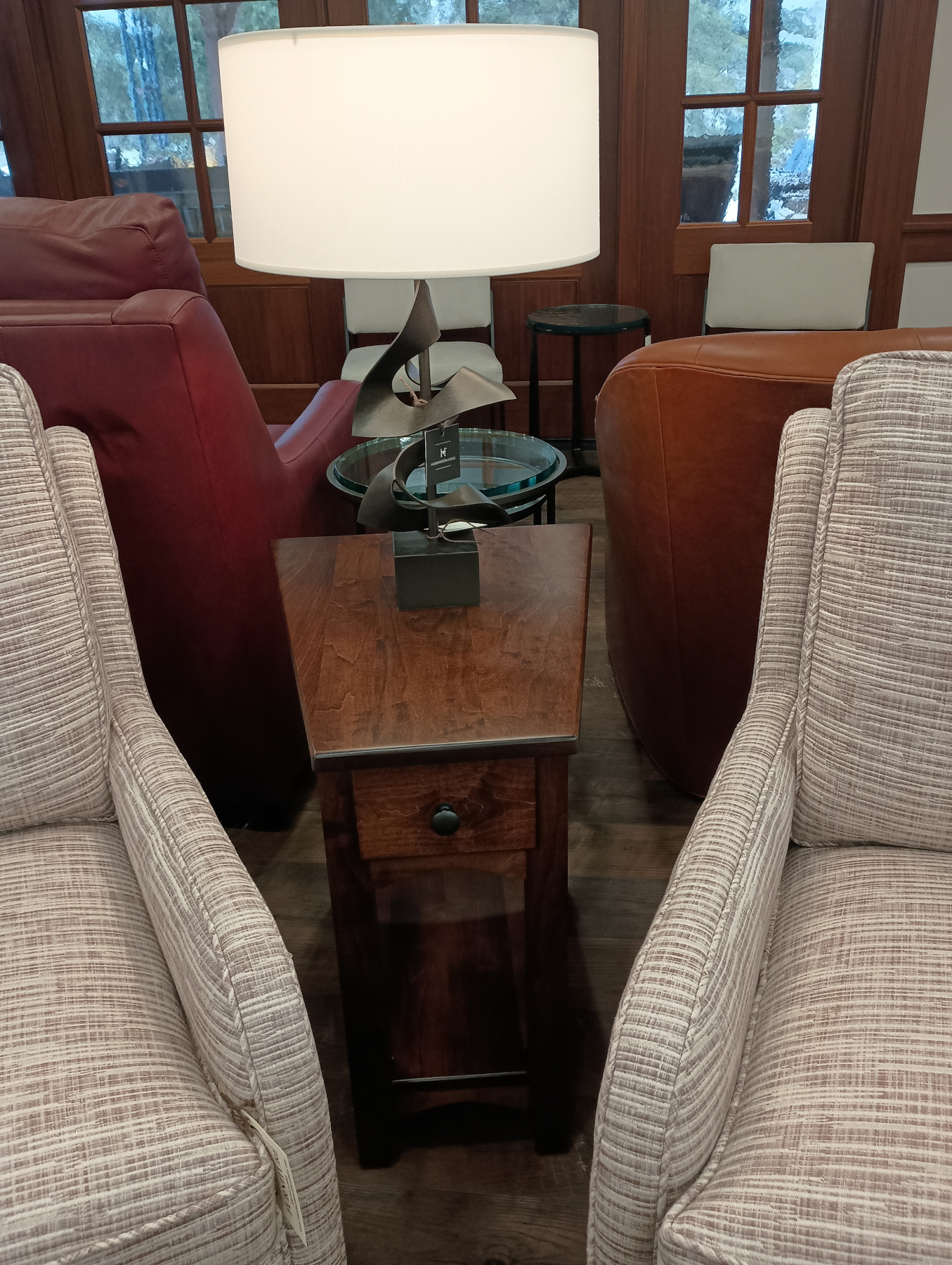 Modern Shaker Wedge End Table Front View