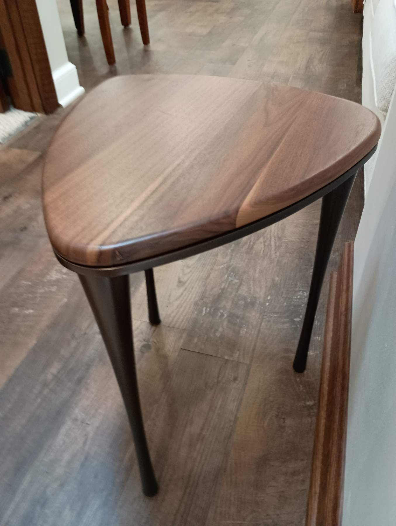 Reuleaux Drink Table by Charleston Forge with Walnut Top