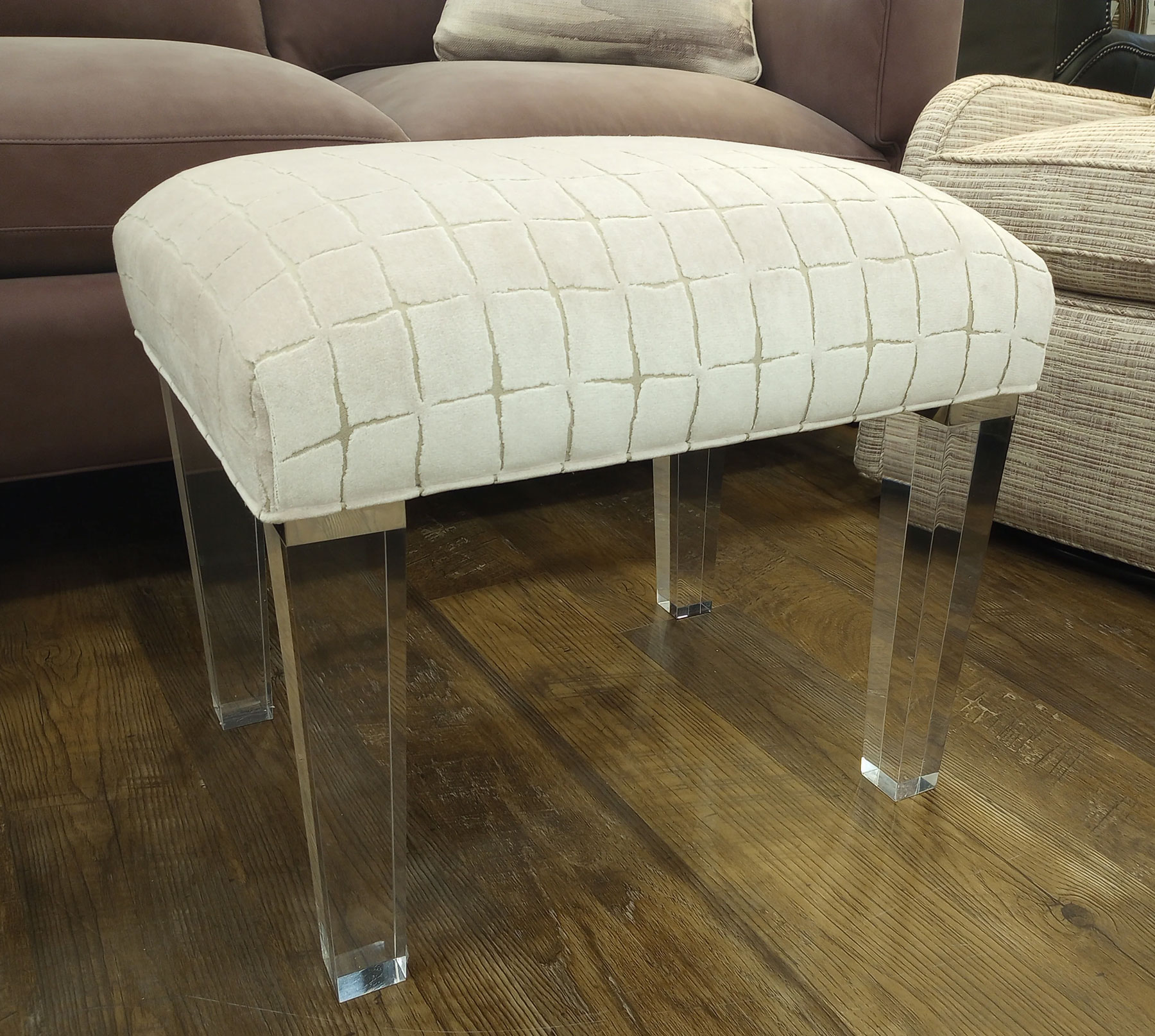 (2) Leathercraft 700 Swaggy Ottoman in Fabric