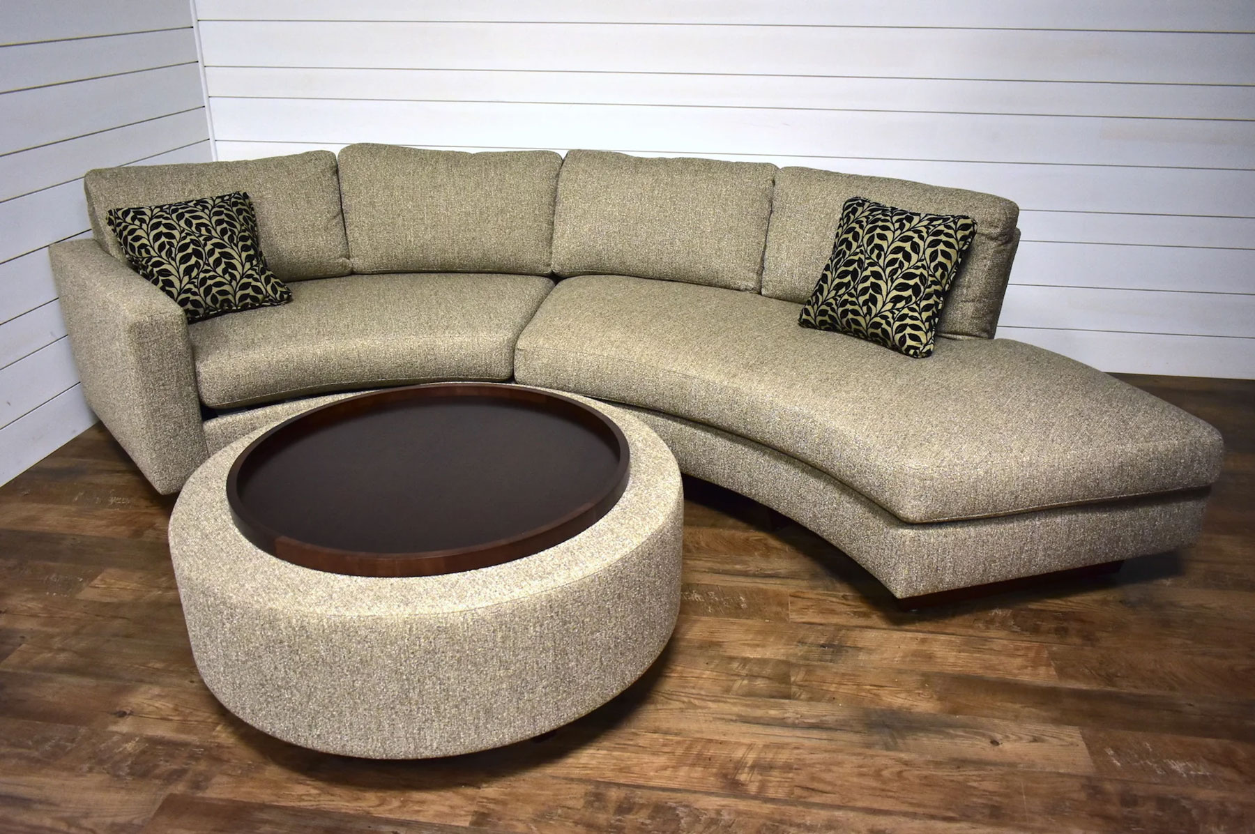 1228 Clip Series Sectional & Ottoman by Thayer Coggin in Fabric