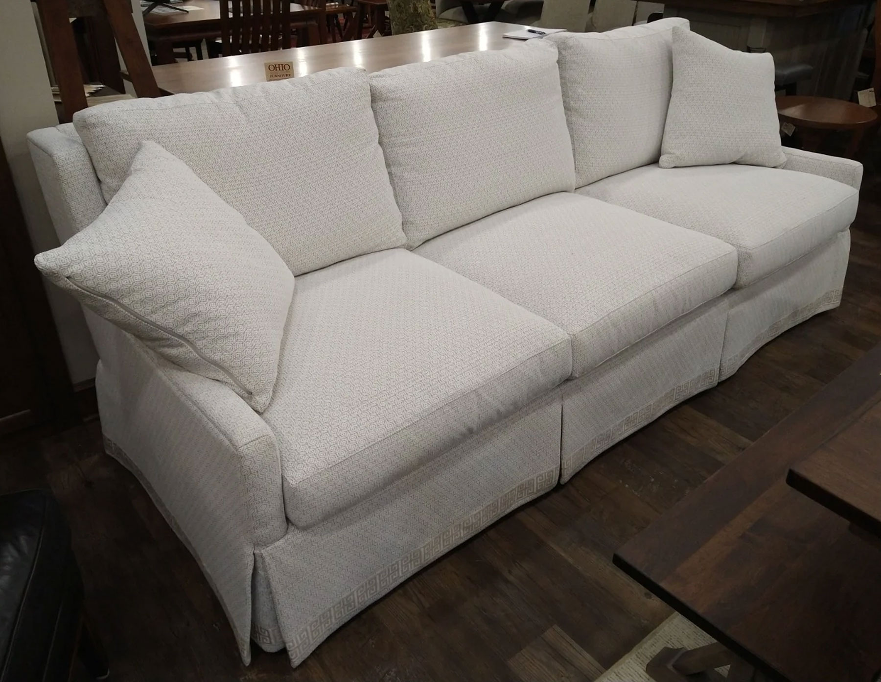 2034-92 Flynn Sofa by Wesley Hall in Wales Ivory Fabric