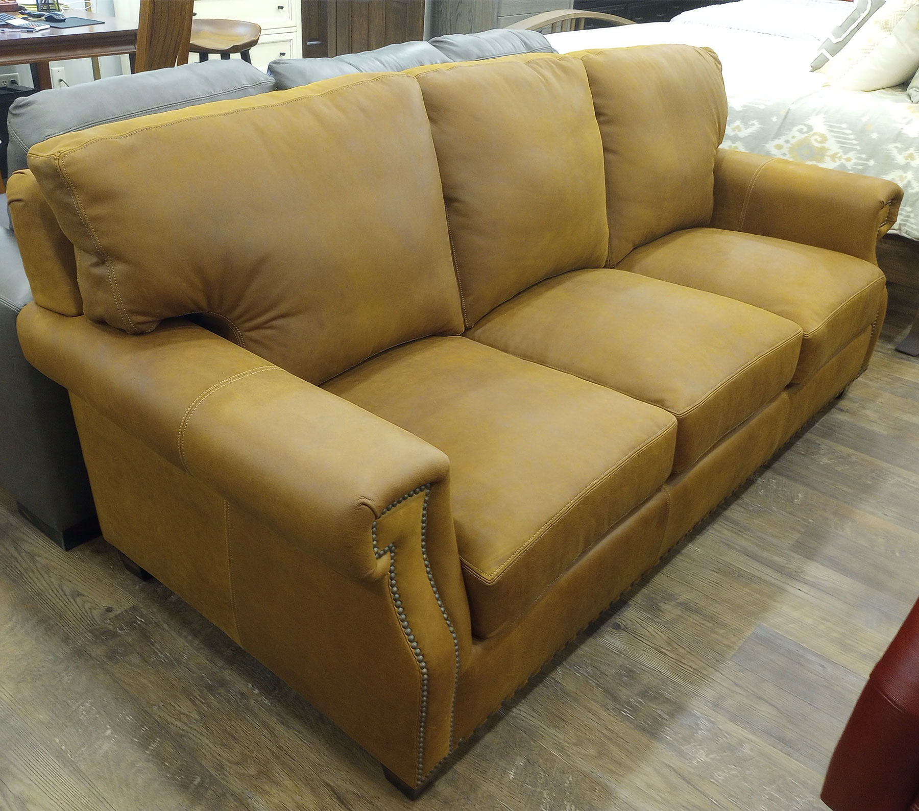 CC Leather 270 Hancock Sofa in Dixieland Pecan Leather