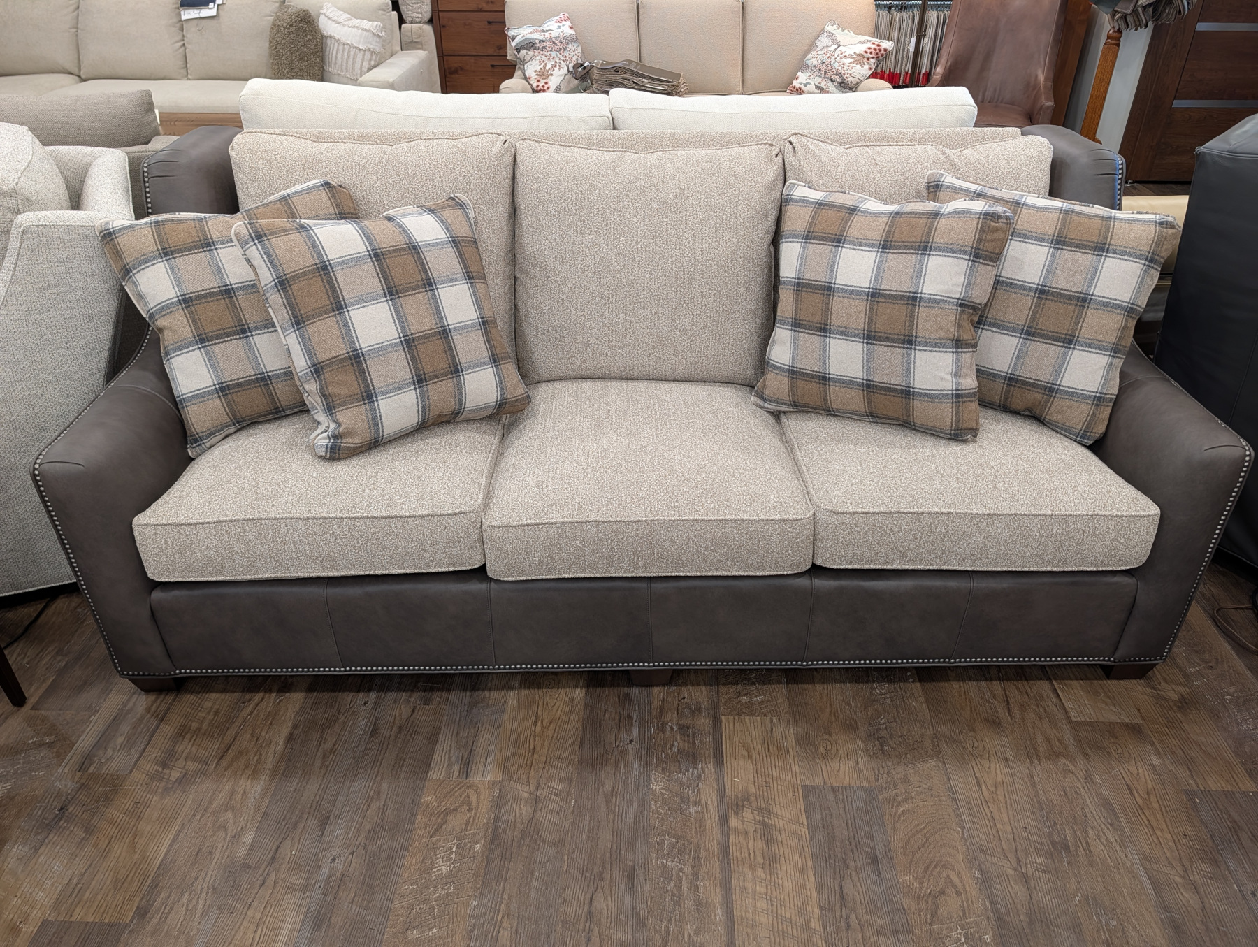 Drake Sofa by King Hickory in Fabric and Leather
