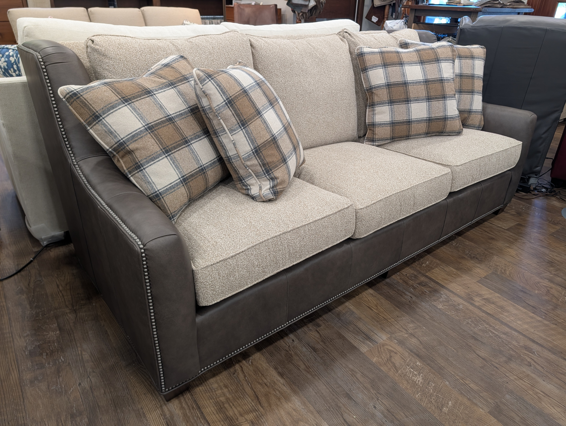 Drake Sofa by King Hickory in Fabric and Leather
