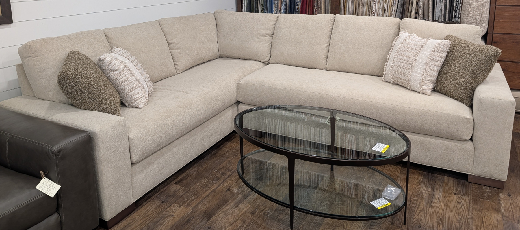 Generation You Sectional by Temple Furniture in April Taupe Fabric