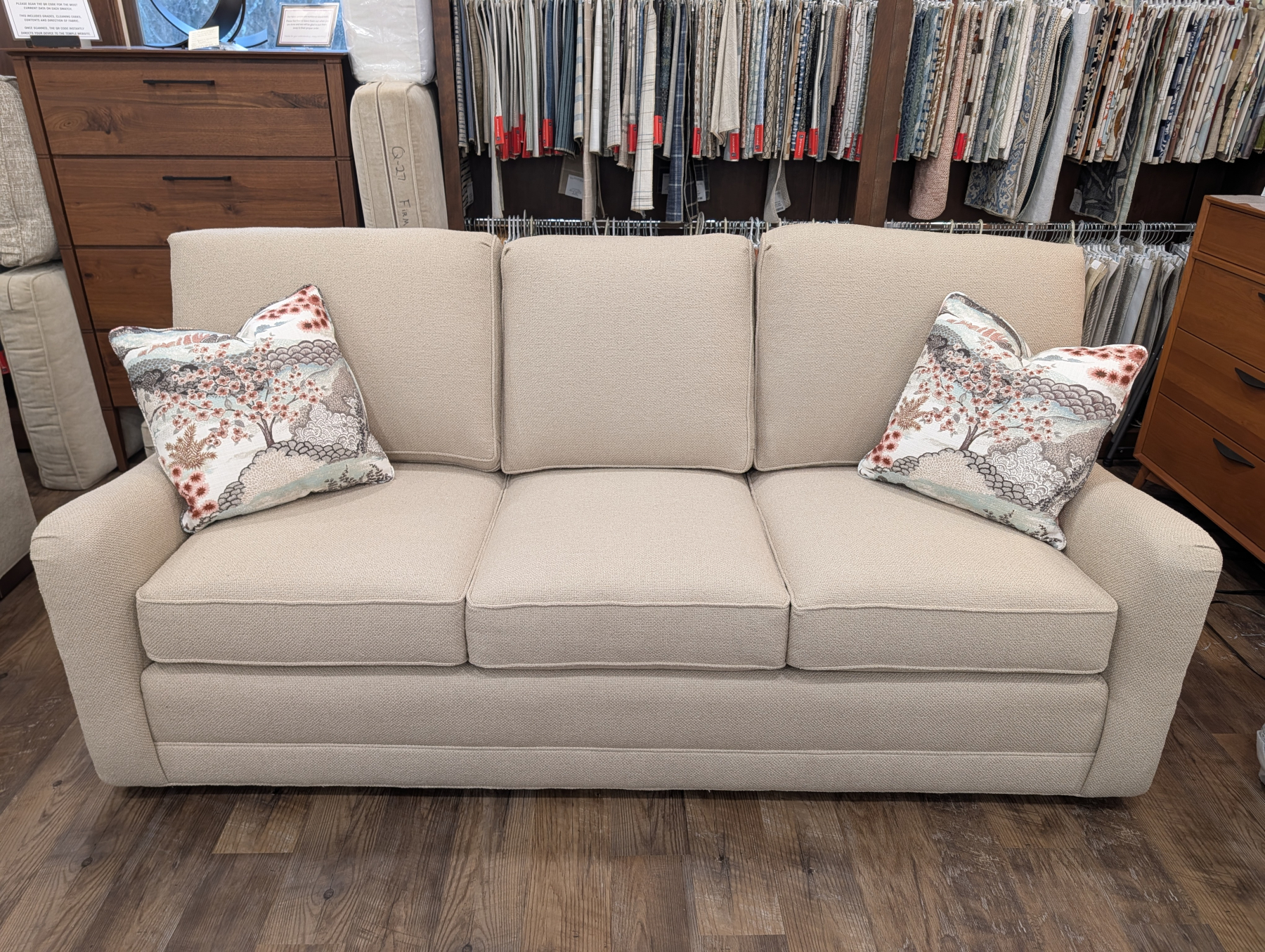 Tailor Made 6630-85 Sofa by Temple Furniture in Esber Desert Fabric