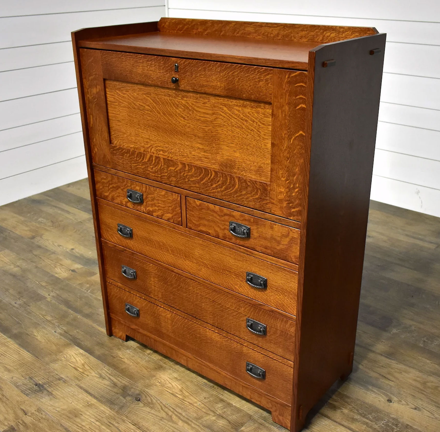 Century Drop Front Desk in Quartersawn White Oak