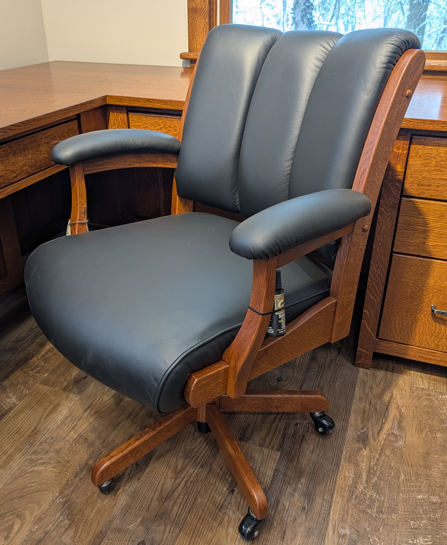 Edelweiss Desk Arm Chair in Quartersawn White Oak