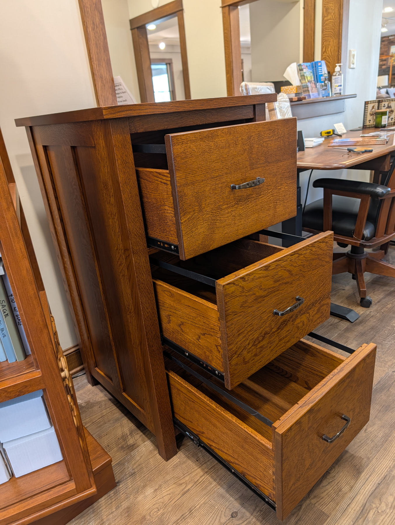 Coventry Mission 3-Drawer File in Quartersawn White Oak