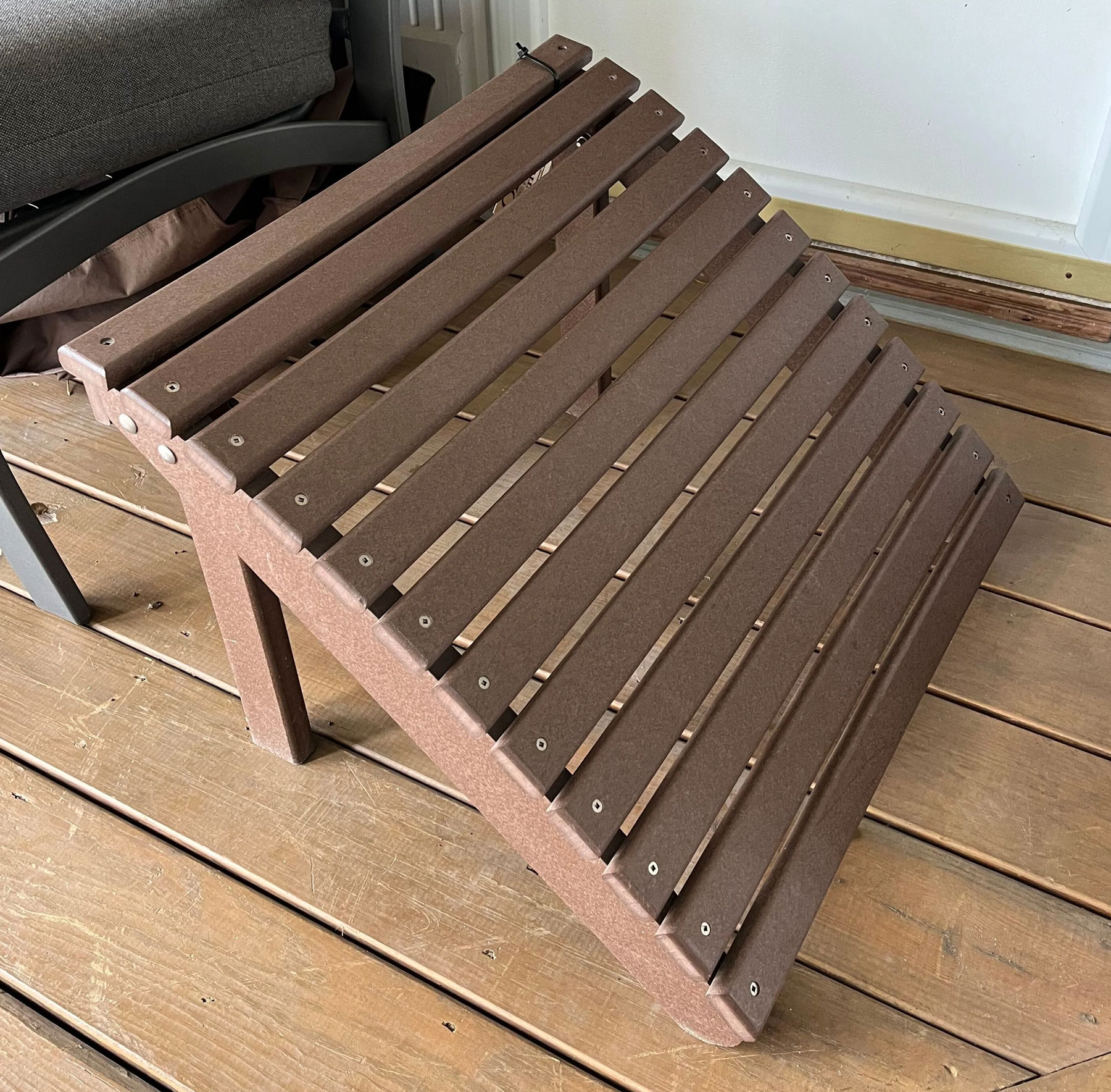 Poly Adirondack Footstool in Chocolate Brown