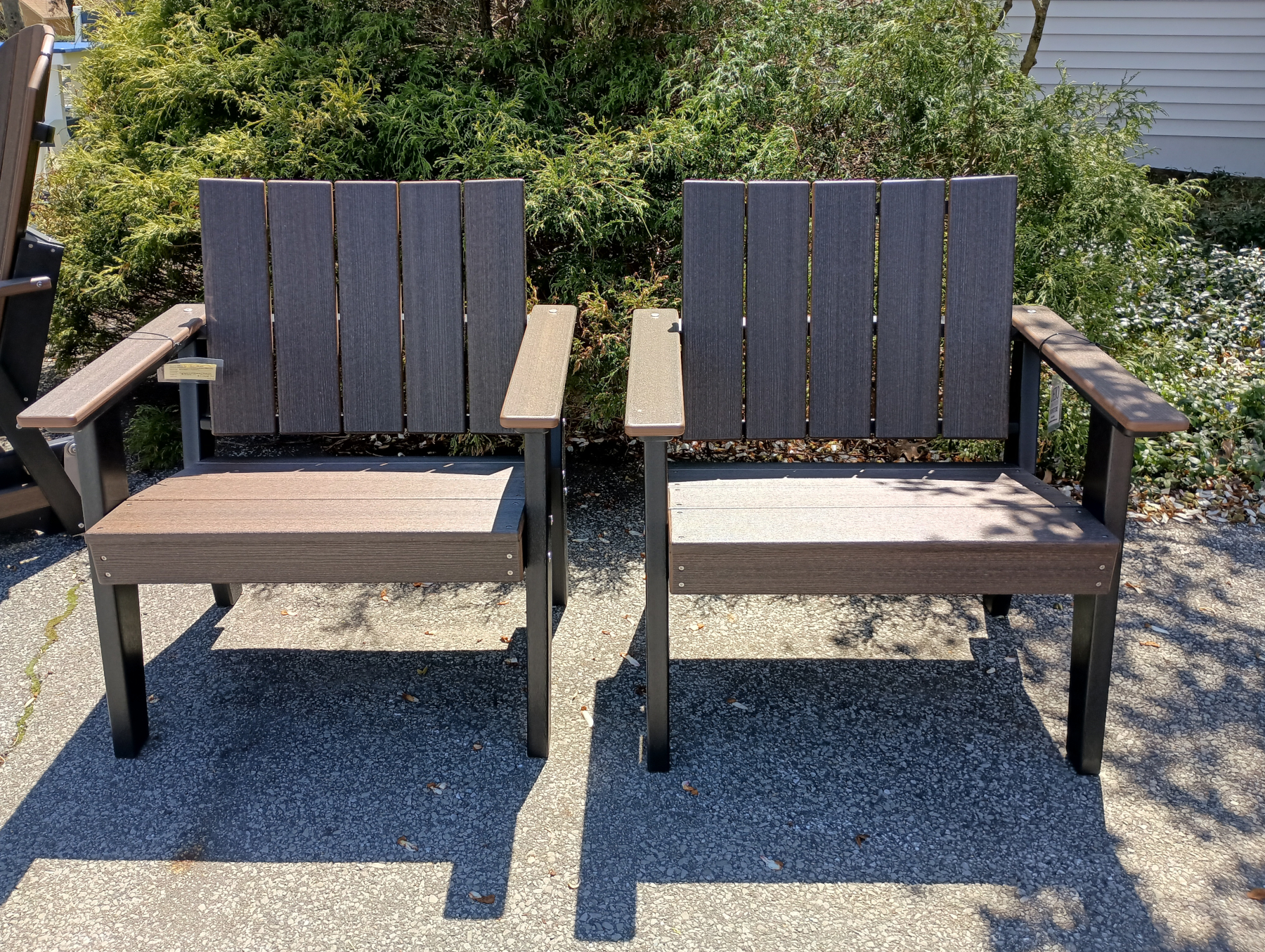 (2) Urban Chat Chairs in Brazilian Walnut on Black