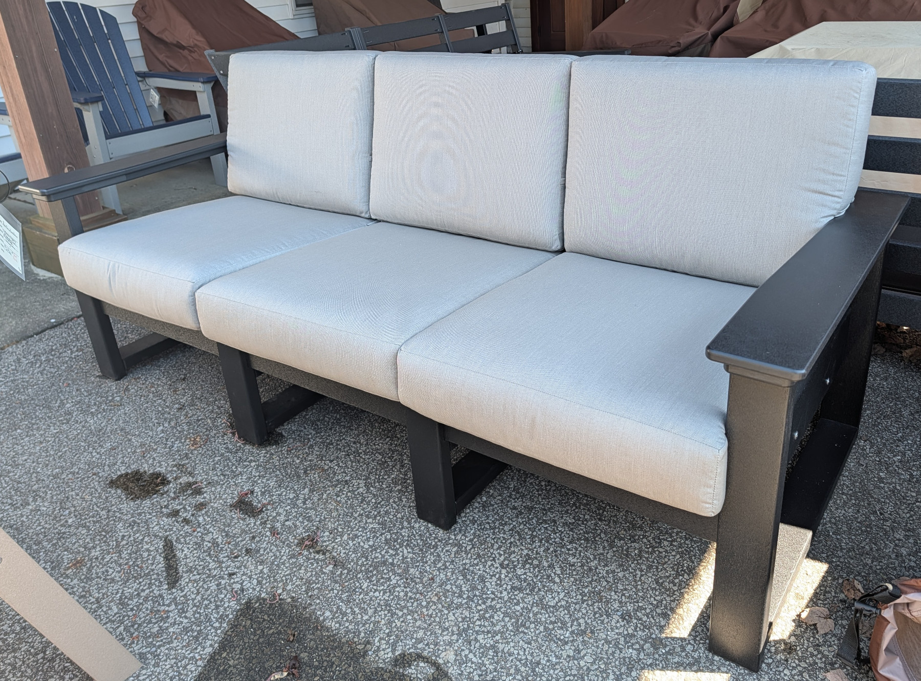 Luxcraft Lanai Deep Seating Sofa in Spectrum Dove Fabric