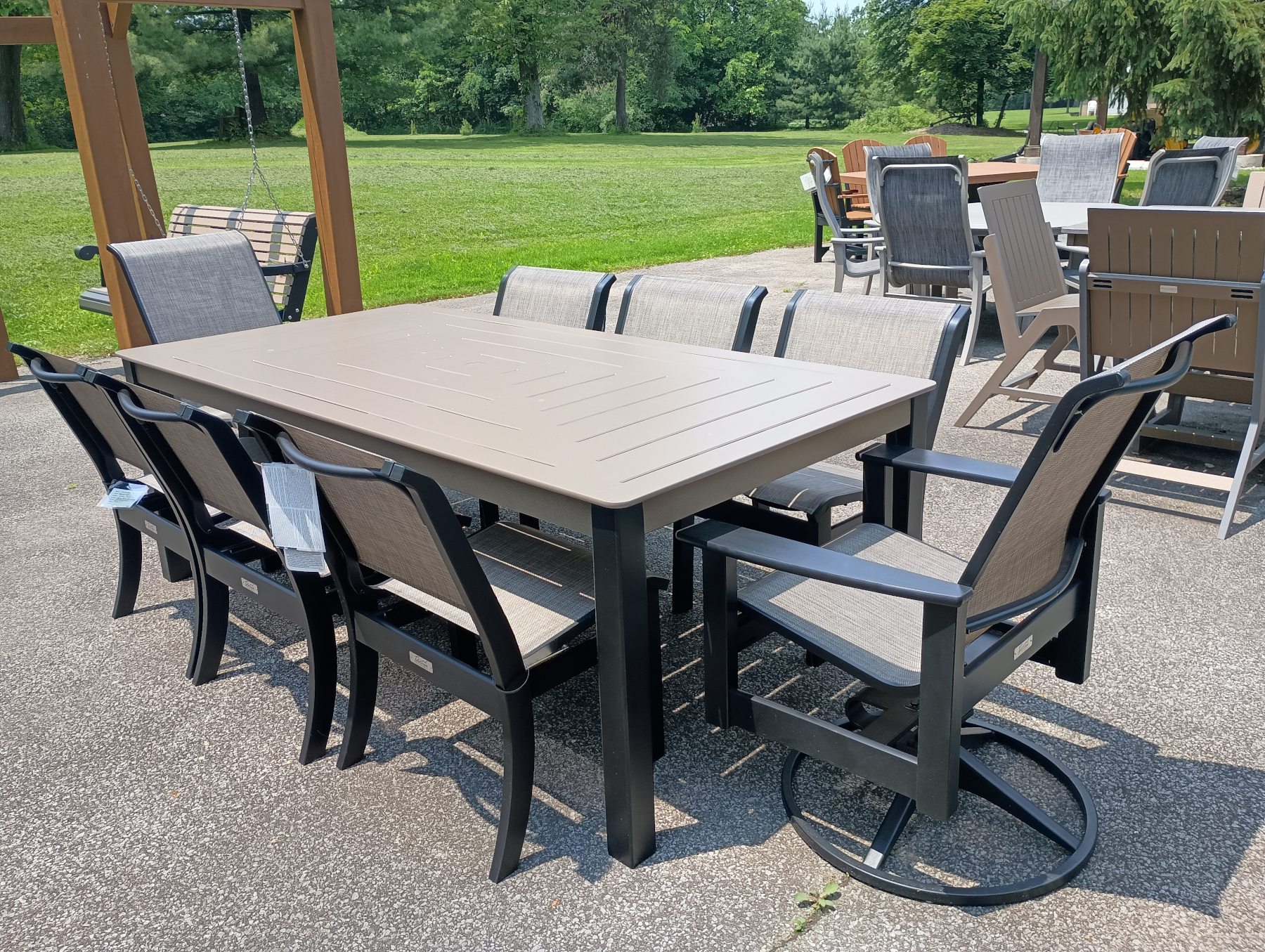 Telescope 42 x 84 Dash Top  Dining Table with (10) Leeward Dining Chairs
