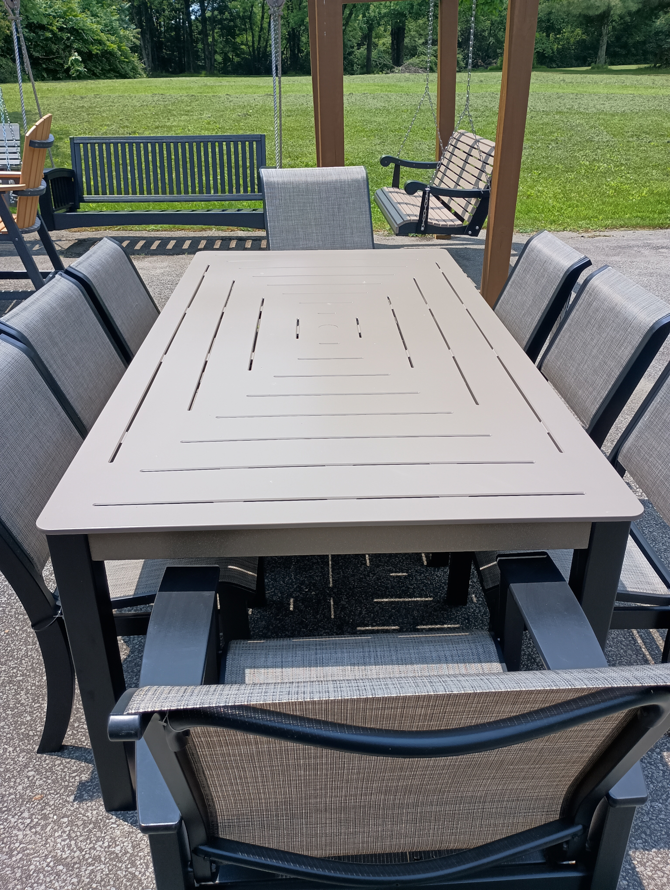 Telescope 42 x 84 Dash Top  Dining Table with (10) Leeward Dining Chairs