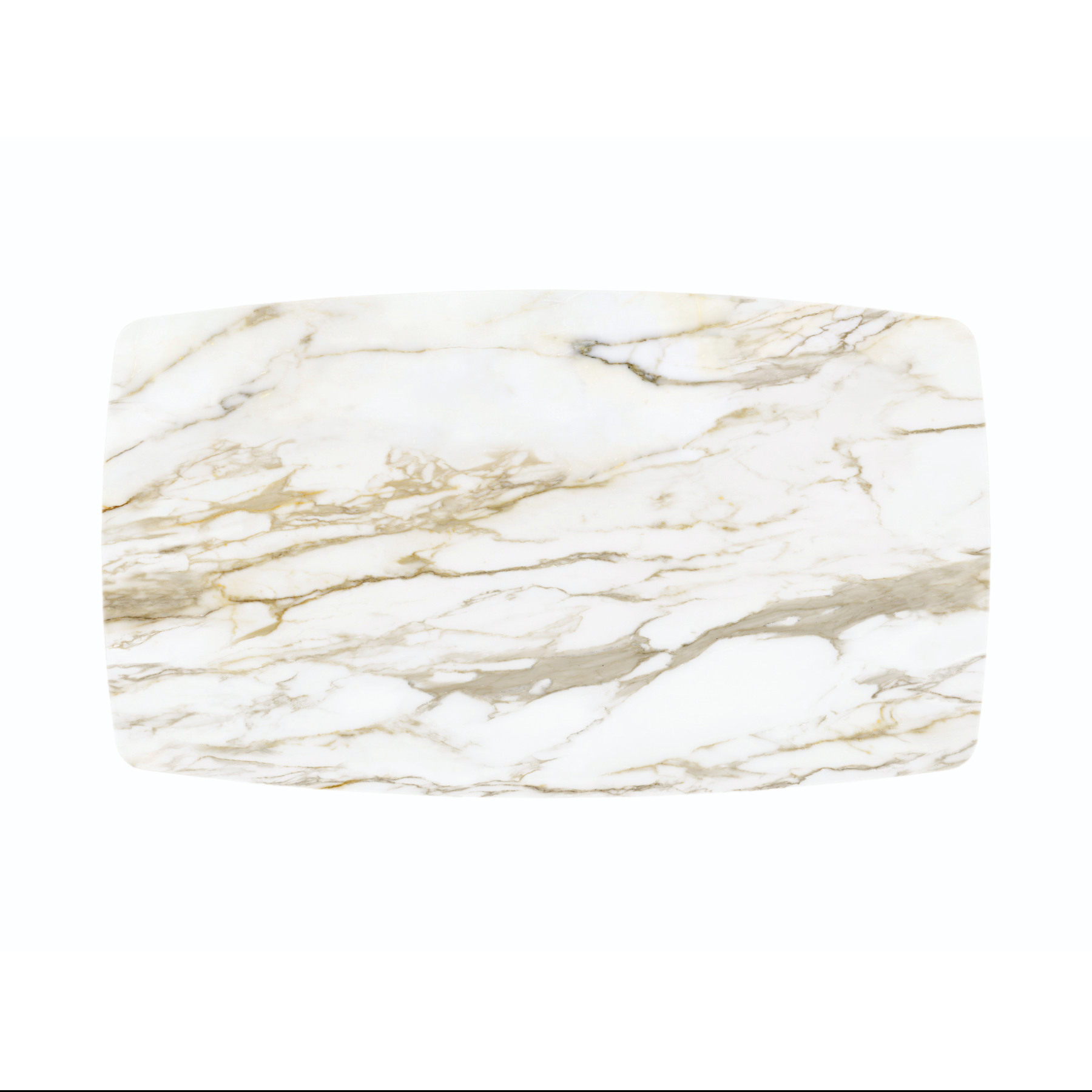 Boat Shaped Sintered Stone Table Top in Macchia Vecchia