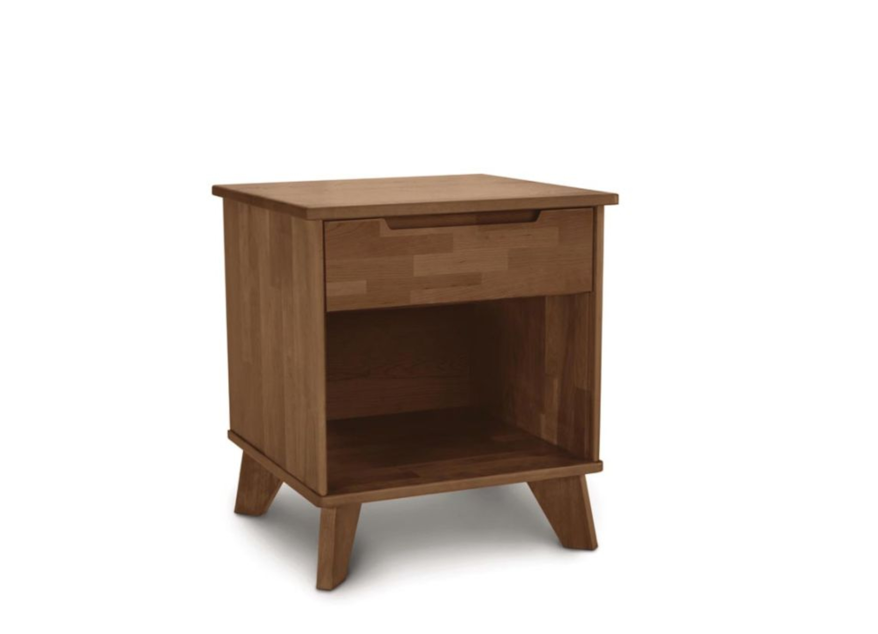 Linn 1-Drawer Nightstand in Saddle Cherry