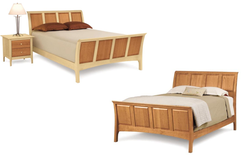 Sarah 45" Sleigh Beds with High Footboard