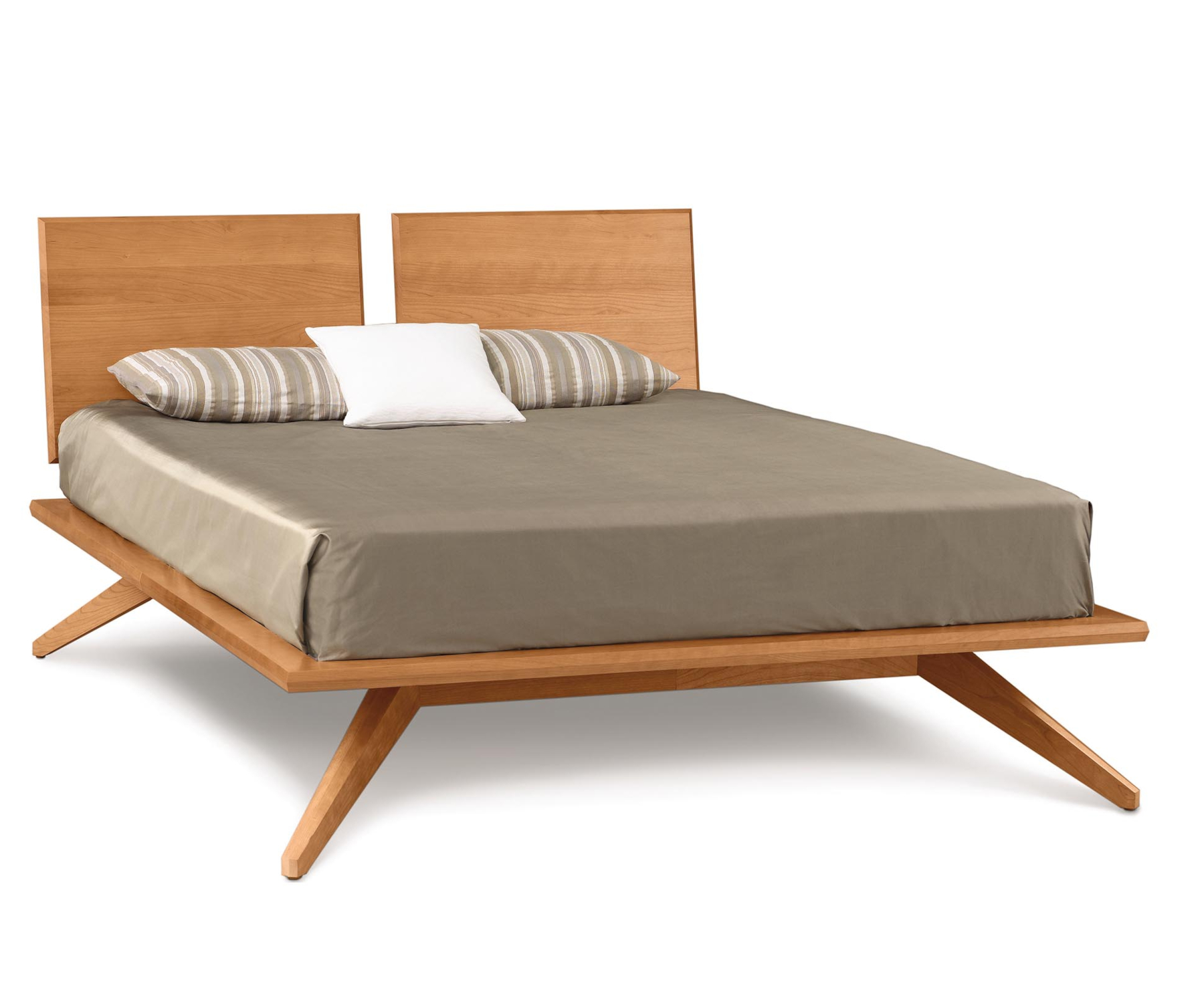 Astrid Bed with 2 Panel Headboard in Cherry