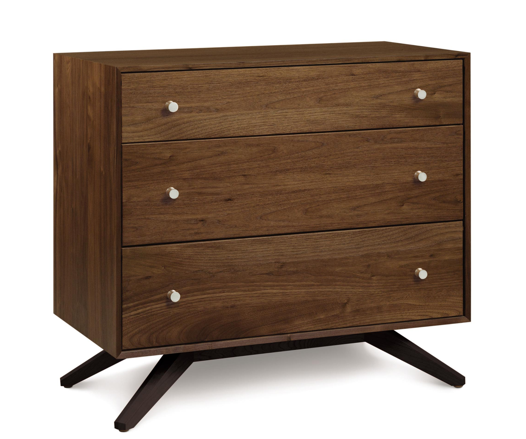 Astrid 3 Drawer Chest in Walnut & Dark Chocolate