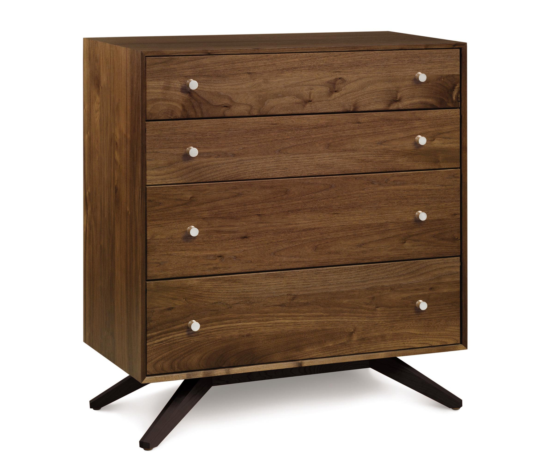 Astrid 4 Drawer Chest in Walnut & Dark Chocolate