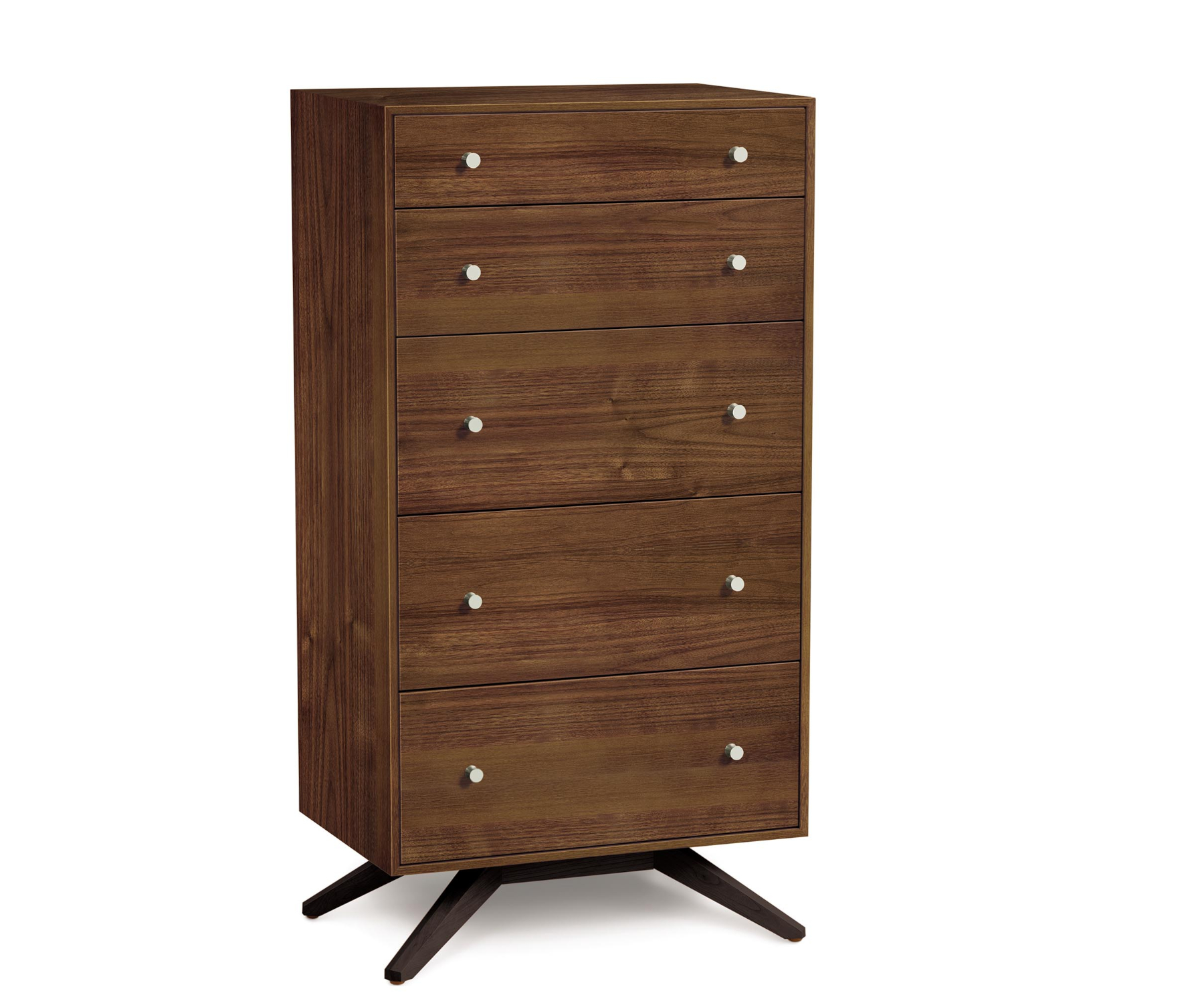Astrid 5 Drawer Chest in Walnut & Dark Chocolate