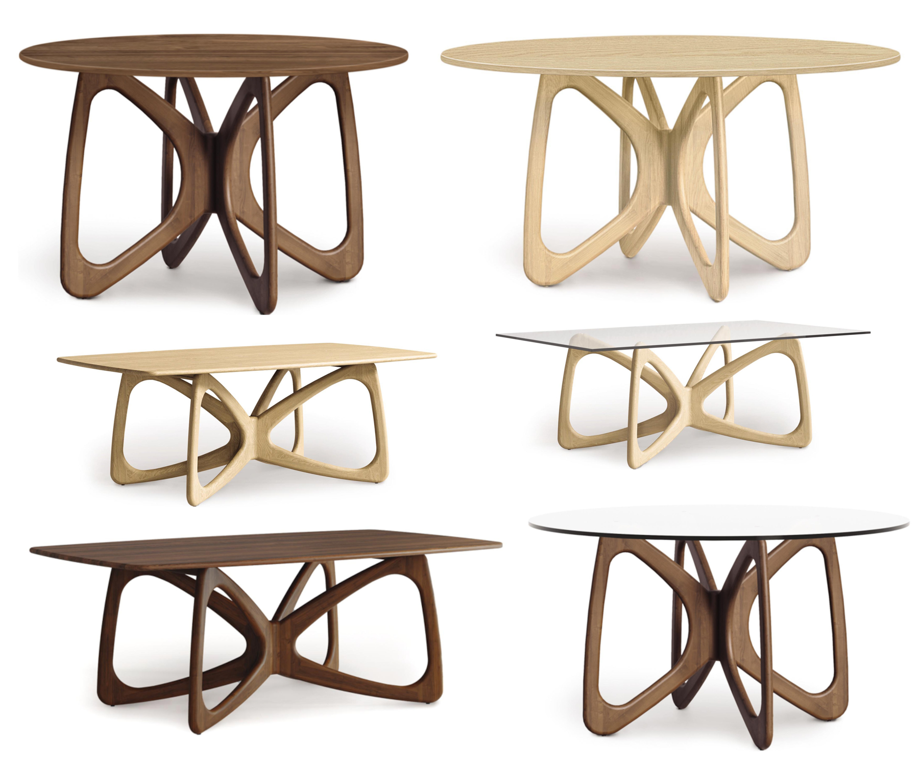 Butterfly Fixed Top Dining Tables by Copeland