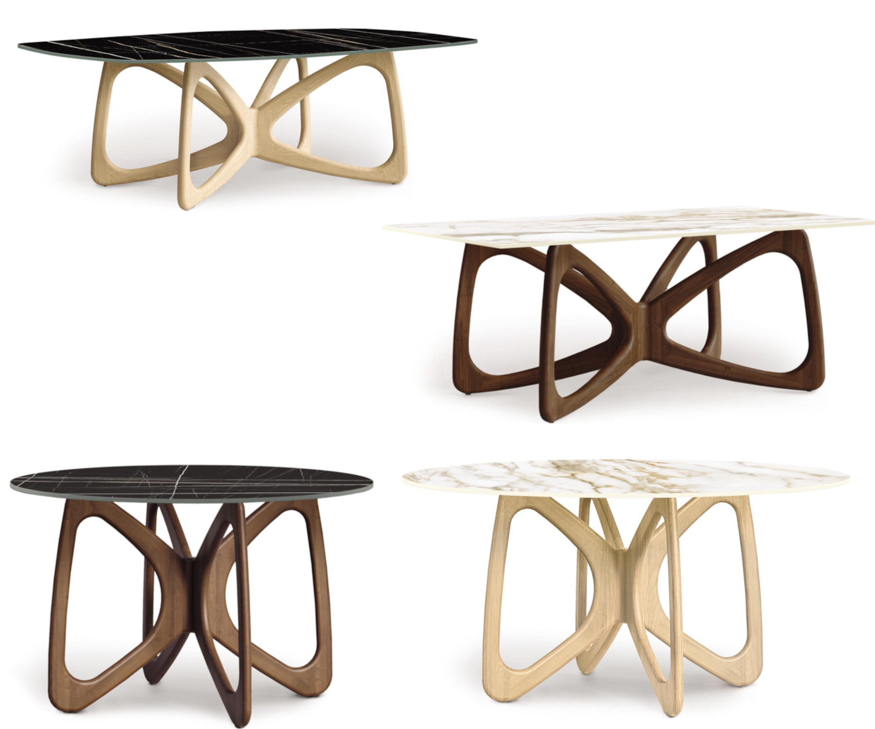 Butterfly Sinter Stone Tables by Copeland
