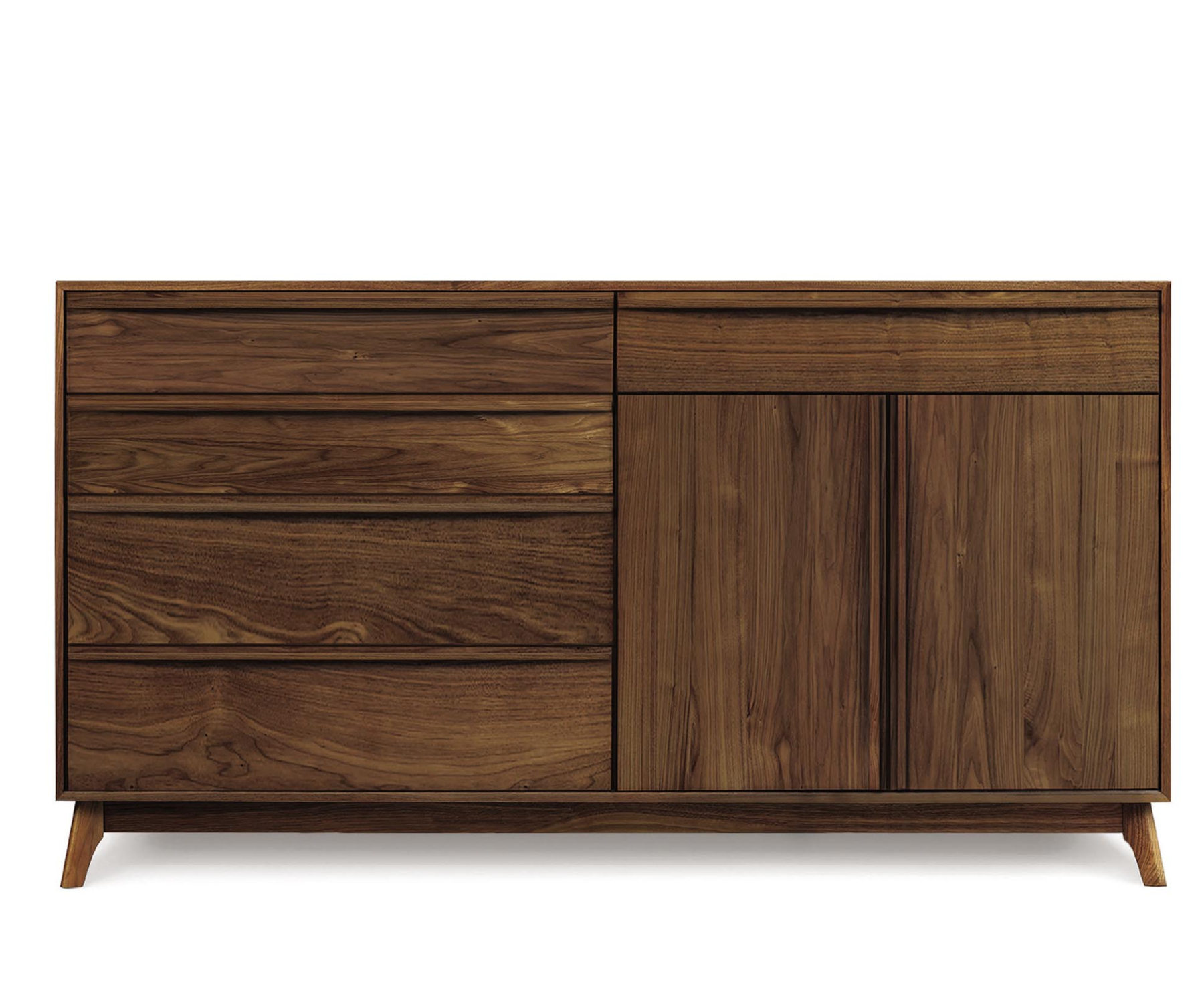 Copeland Catalina 4-Drawer Left, 1-Drawer over 2-Doors Right in Walnut