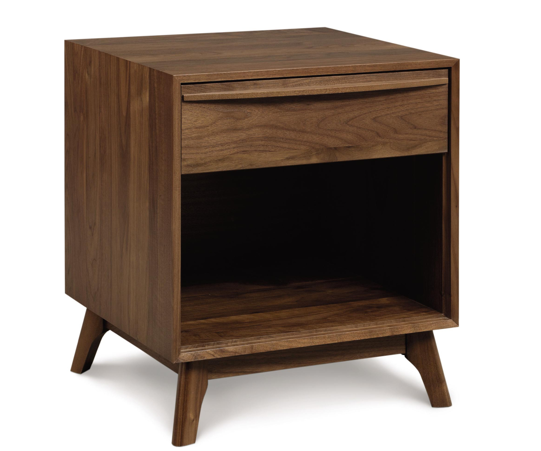 Catalina 1-Drawer Nightstand in Walnut