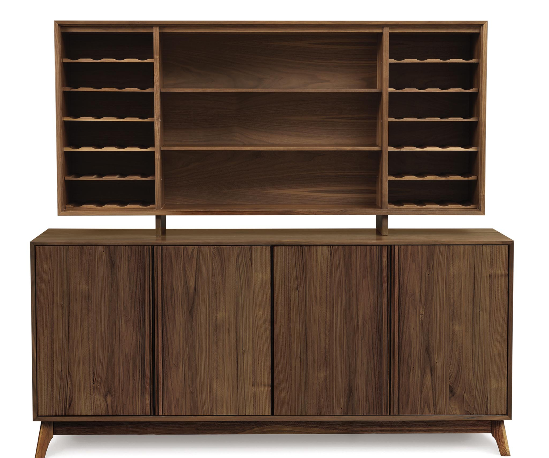 Catalina 4-Door Buffet with 30" Hutch in Walnut