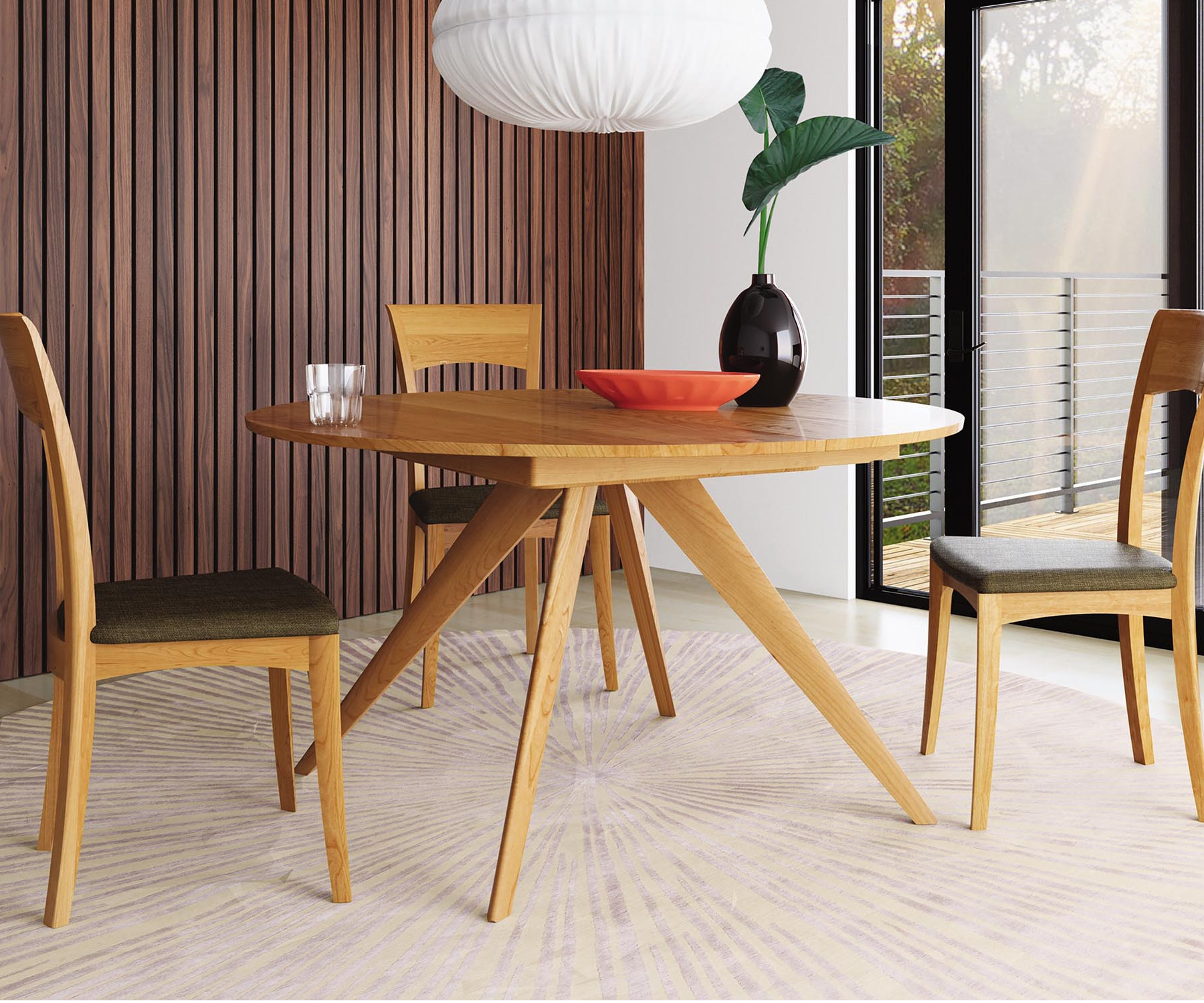Catalina Round Extension Table in Cherry