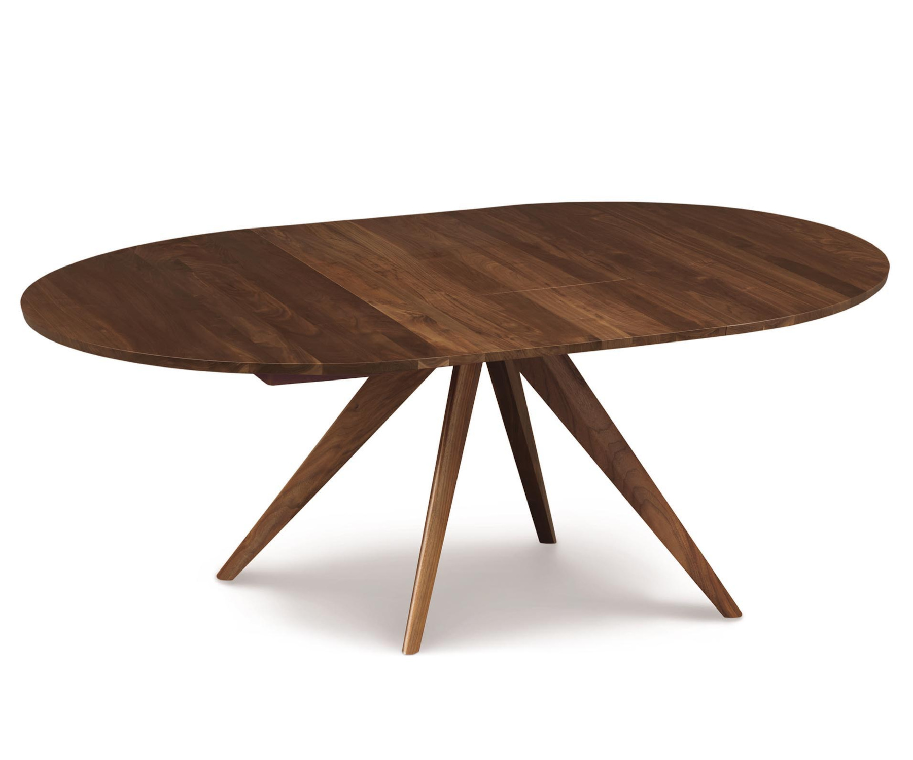 Catalina Round Extension Table in Walnut - Open