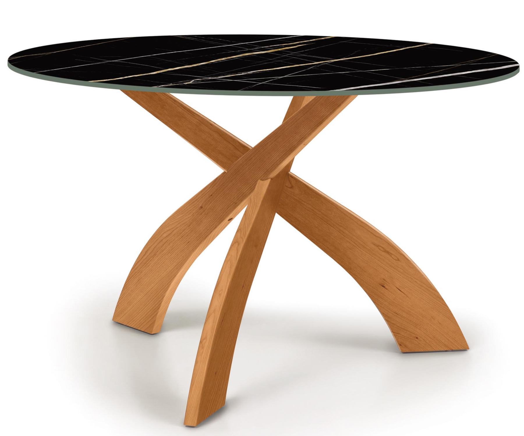 Entwine 48" Cherry Table with Sahara Noir Sintered Stone Top