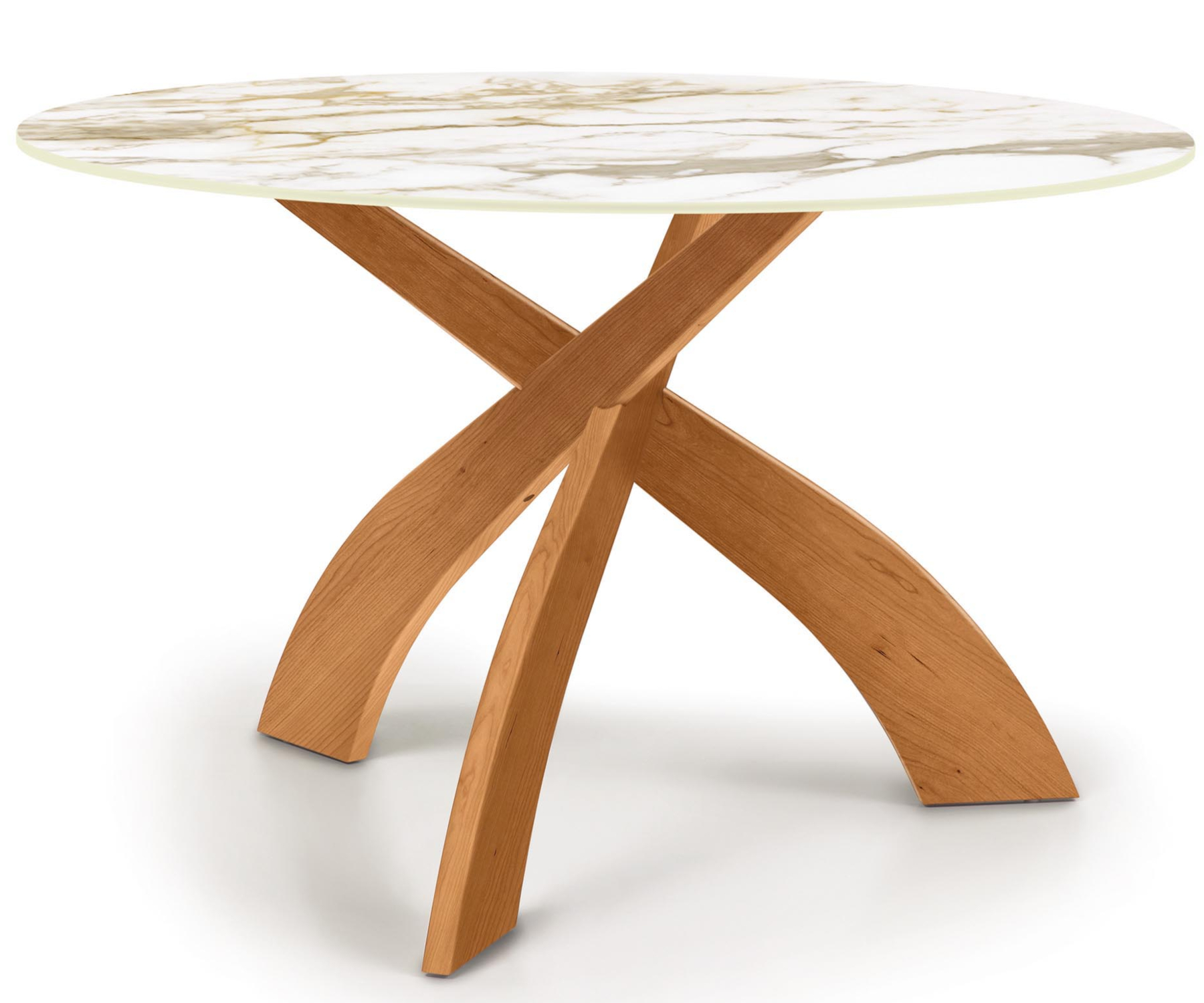 Entwine 48" Cherry Table with Macchia Vecchia Sintered Stone Top