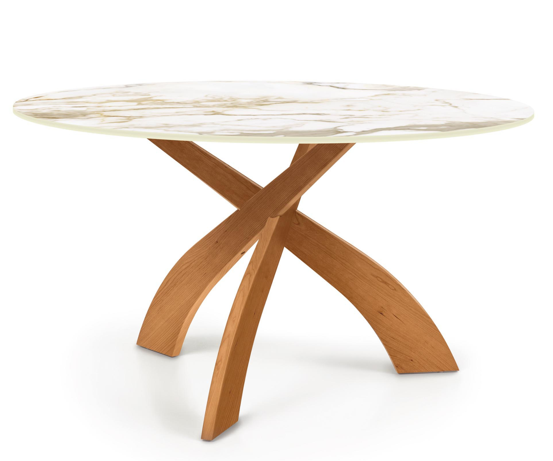 Entwine 54" Cherry Table with Macchia Vecchia Sintered Stone Top