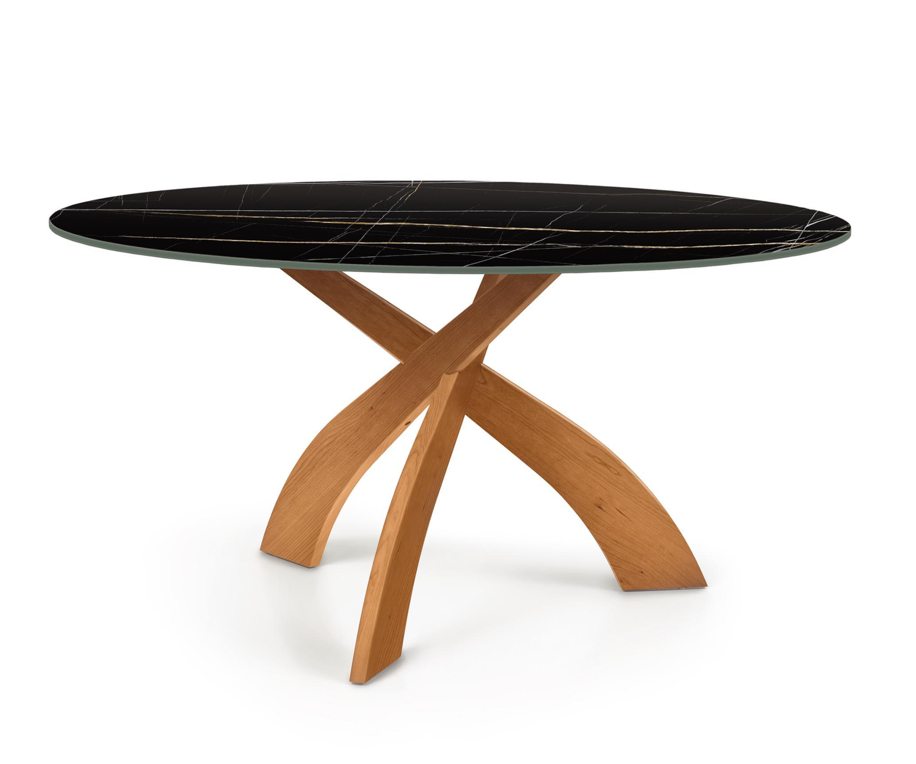 Entwine 60" Cherry Table with Sahara Noir Sintered Stone Top