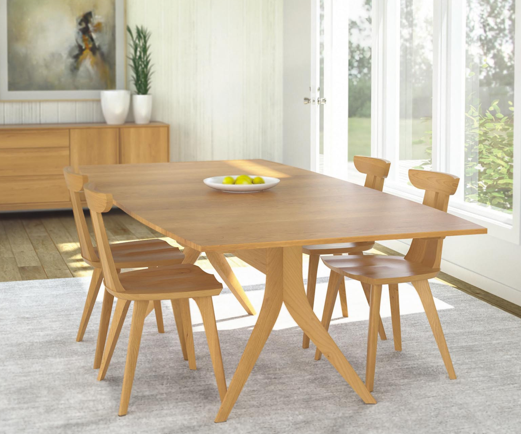 Estelle Dining Chairs in Cherry with Catalina Table