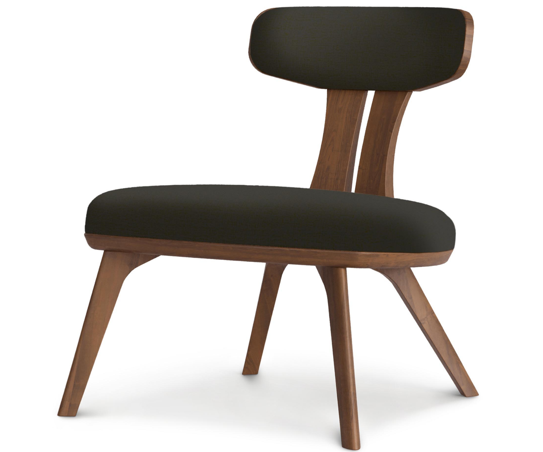 Estelle Chair in Walnut with Onyx Fabric