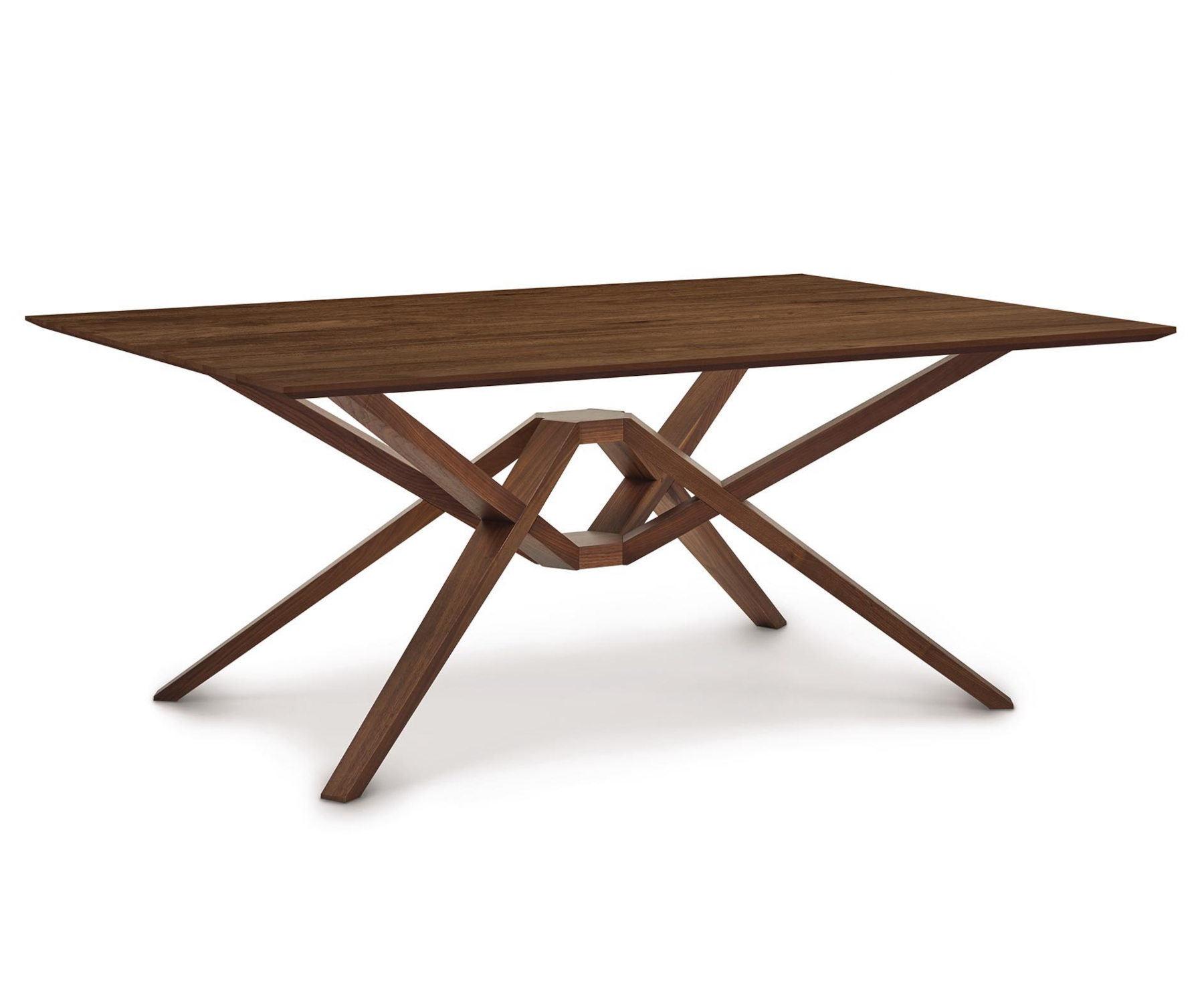 Exeter 48" x 72" Fixed Top Table in Walnut