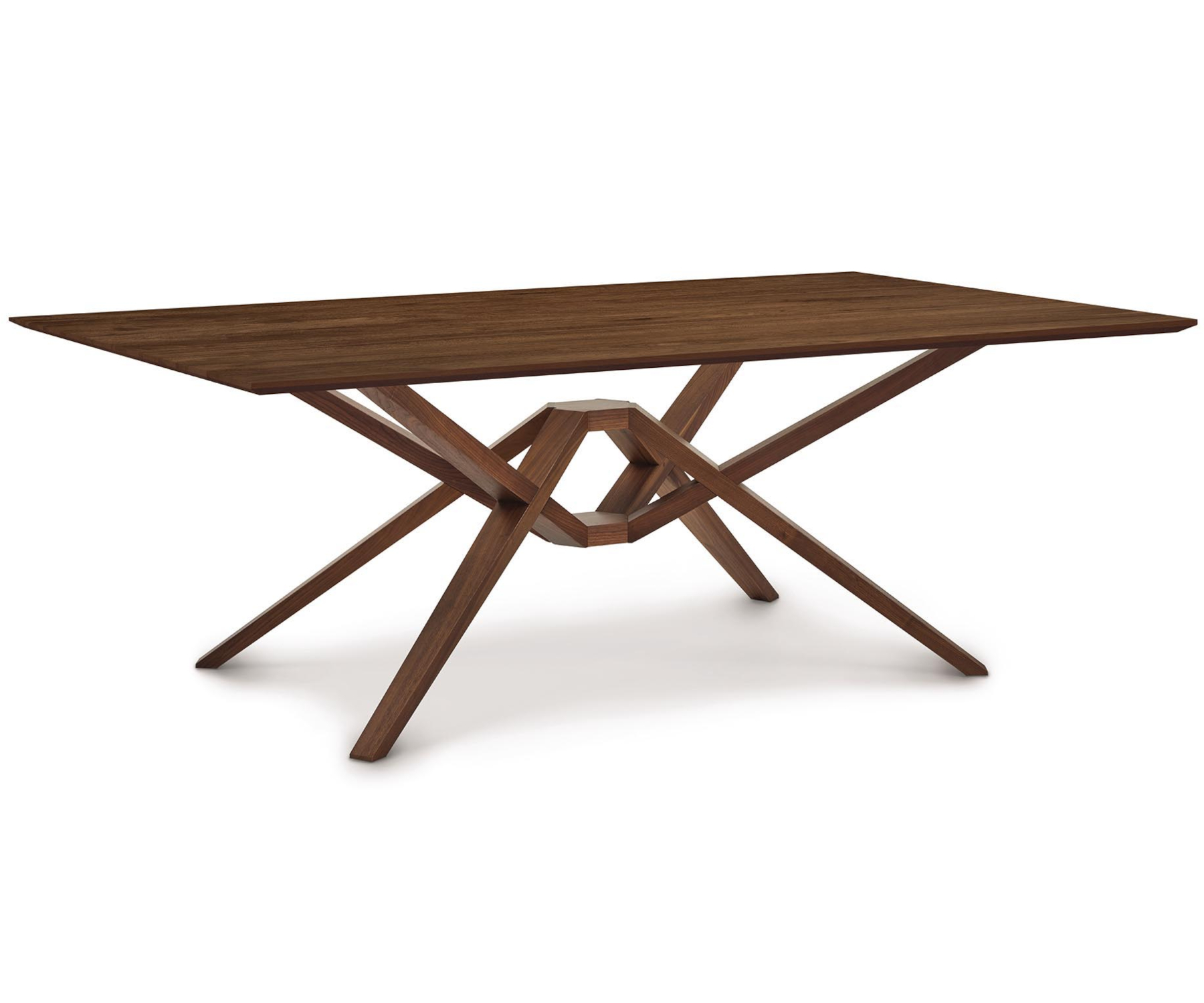 Exeter 48" x 84" Fixed Top Table in Walnut